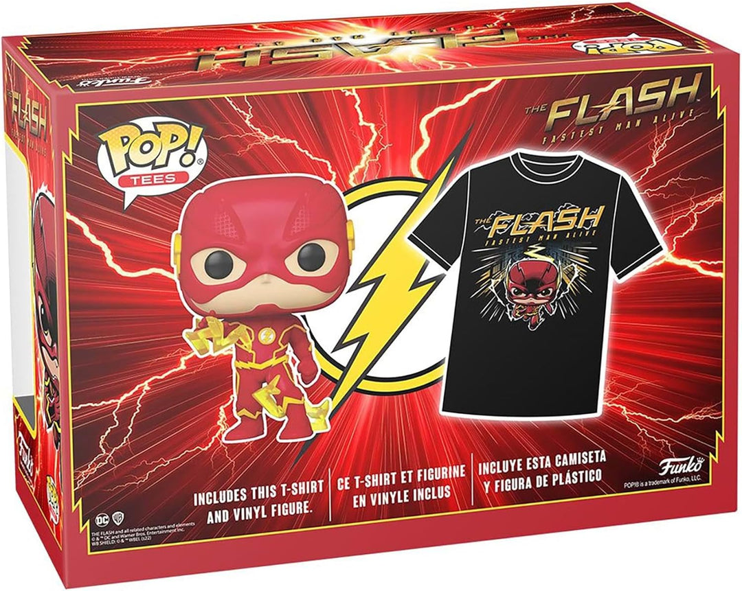 Funko Pop! DC Comics - The Flash Pop! & Tee Bundle - Small (S) - DC Comics - T-Shirt & Vinyl Figure