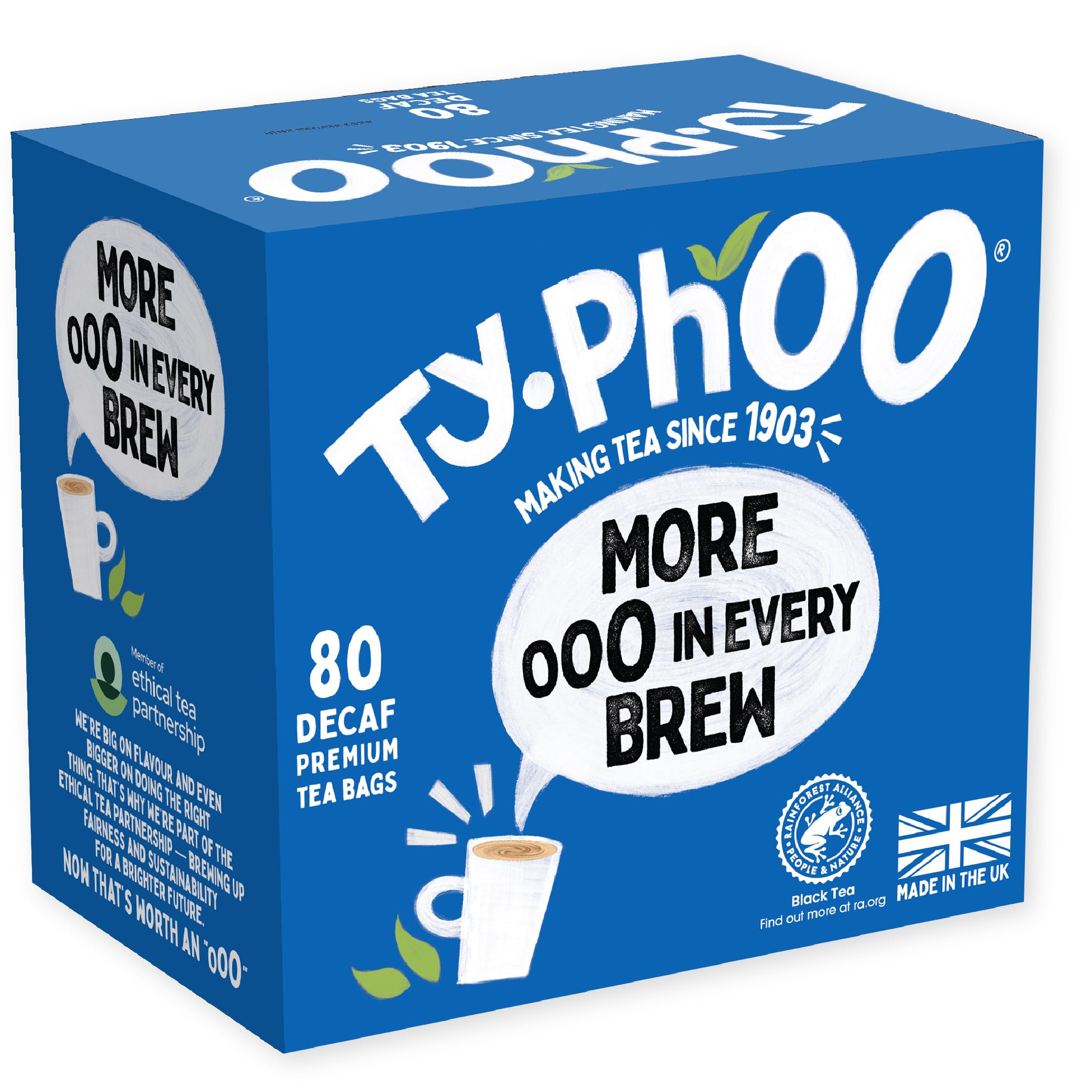 TY.PHOO Black Tea Bags - Decaf, 80 Count | Ethically Sourced | Smooth Flavor