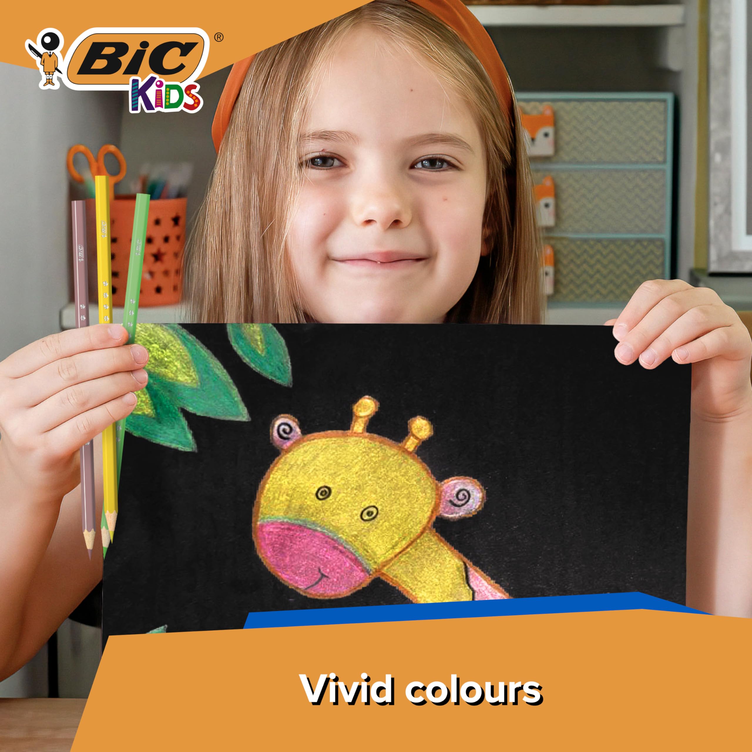 BIC Kids Smooth Colouring Pencils - 54 Shades | Pack of 54 | Ages 5+