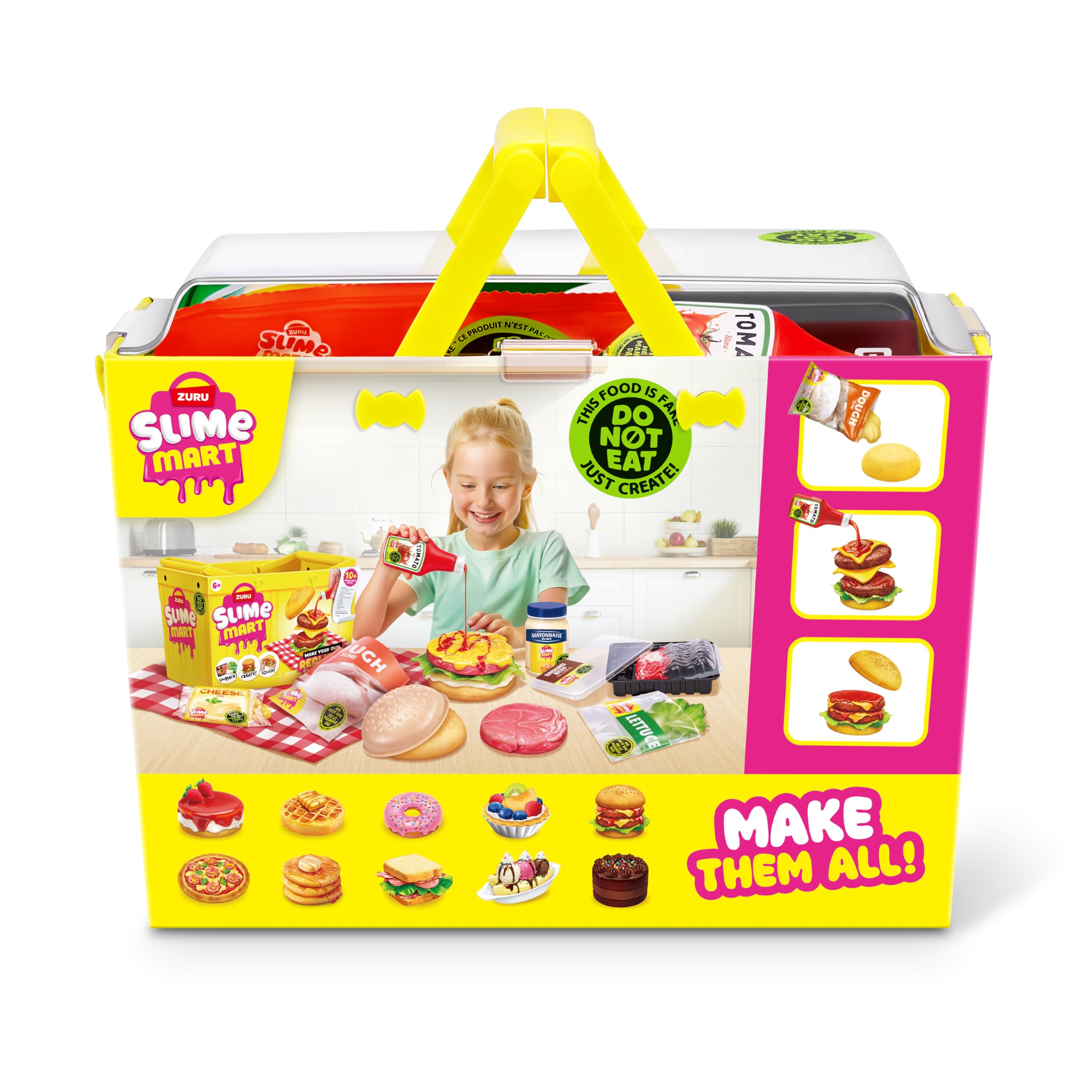 Slime Mart Small Basket by ZURU - Burger Slime Compound Kit for Kids 6+ 4