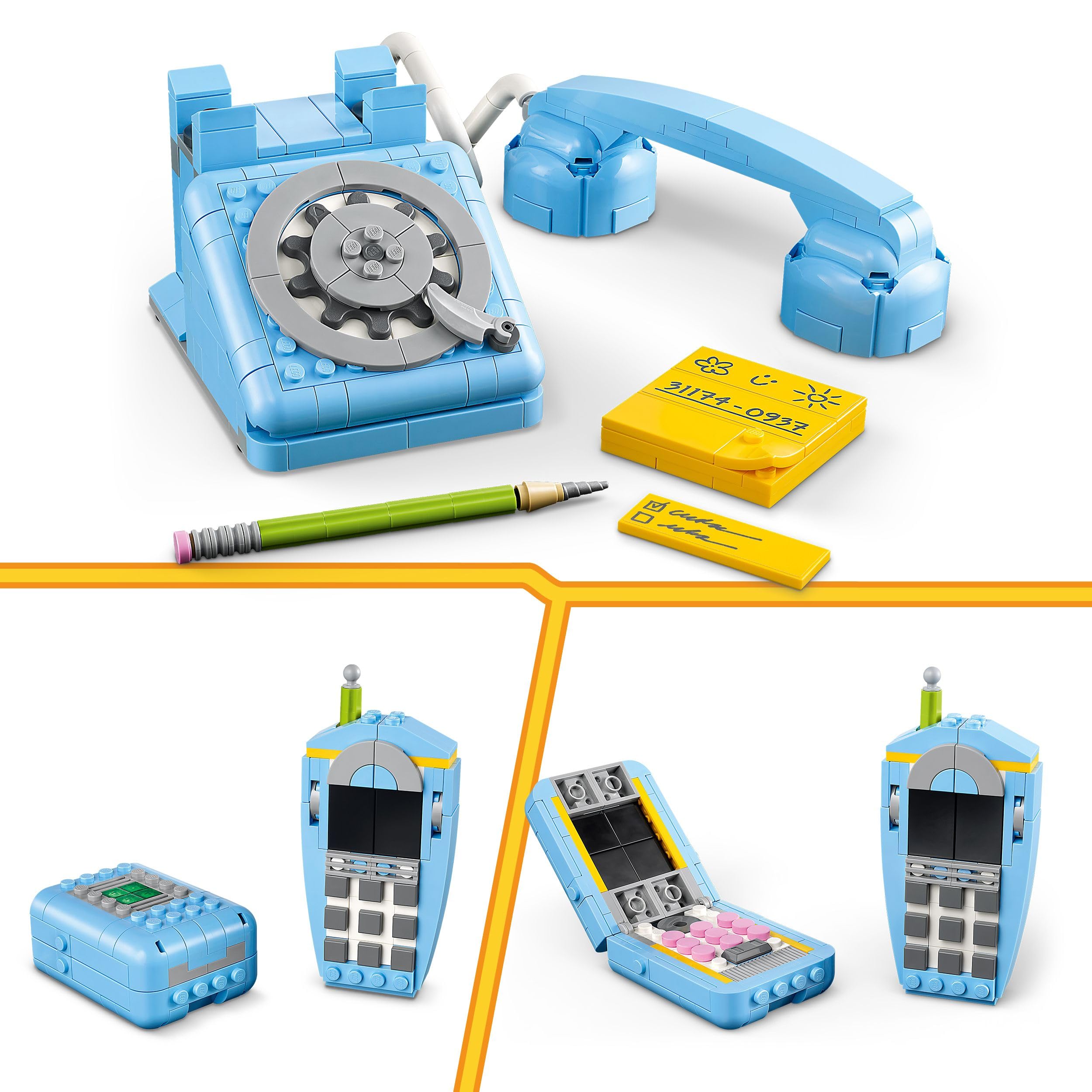 LEGO Creator 3in1 Retro Telephone Toy - 383-Piece Building Set for Ages 8+ 3