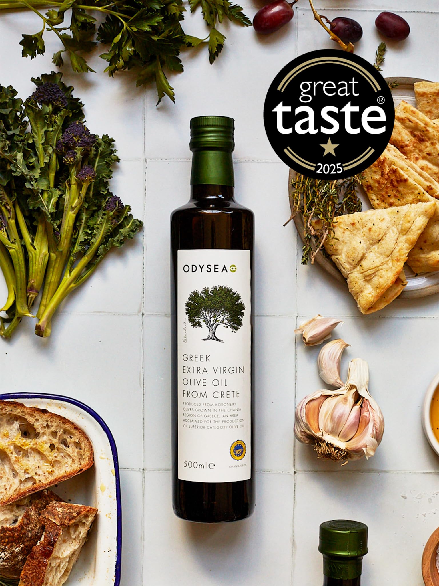 Odysea PGI Extra Virgin Olive Oil, Cold-Extracted Koroneiki Olives, Chania Crete, 750ml Glass Bottle 4