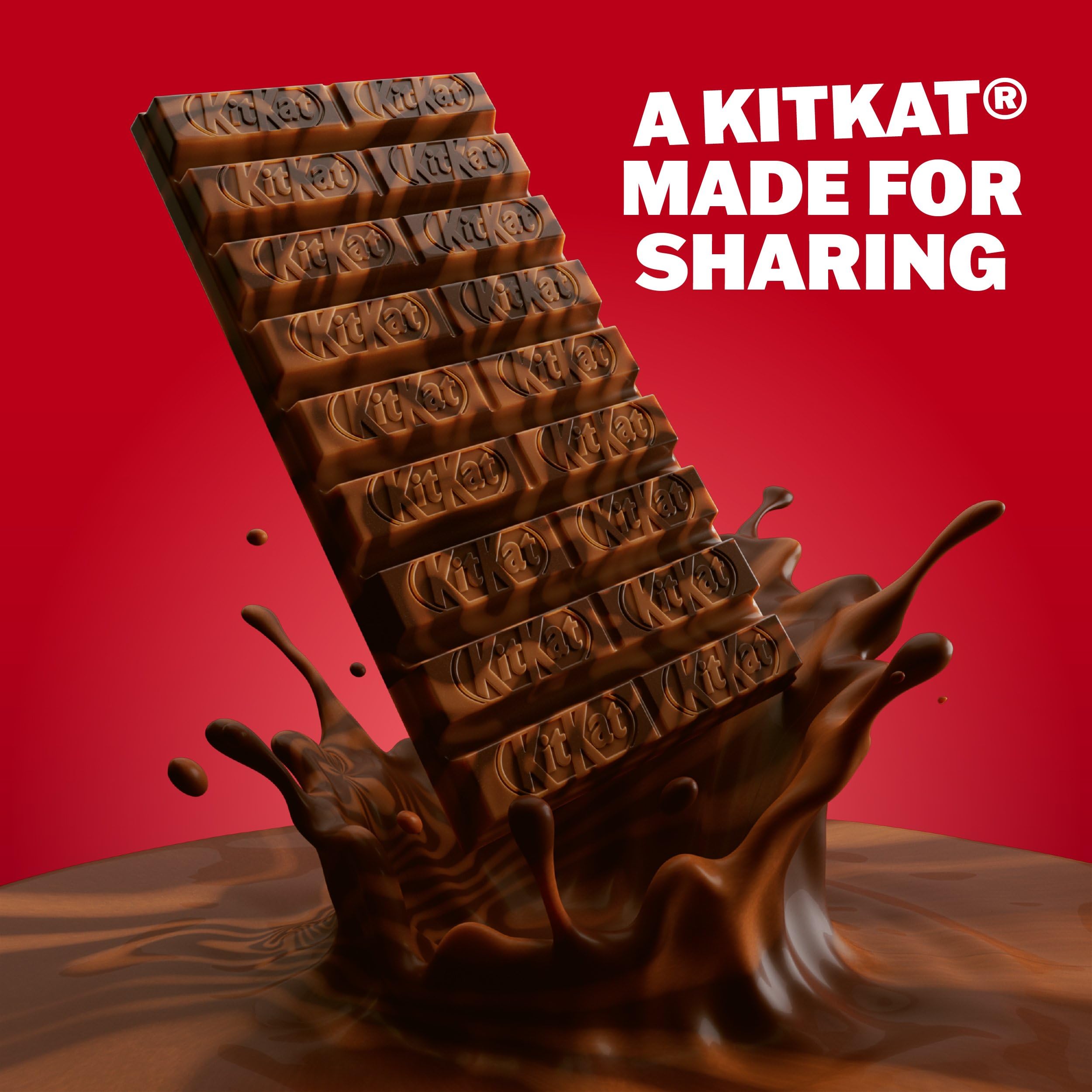 KitKat Hazelnut Filled Dark & Milk Chocolate Crispy Wafer Sharing Bar, 99g 3