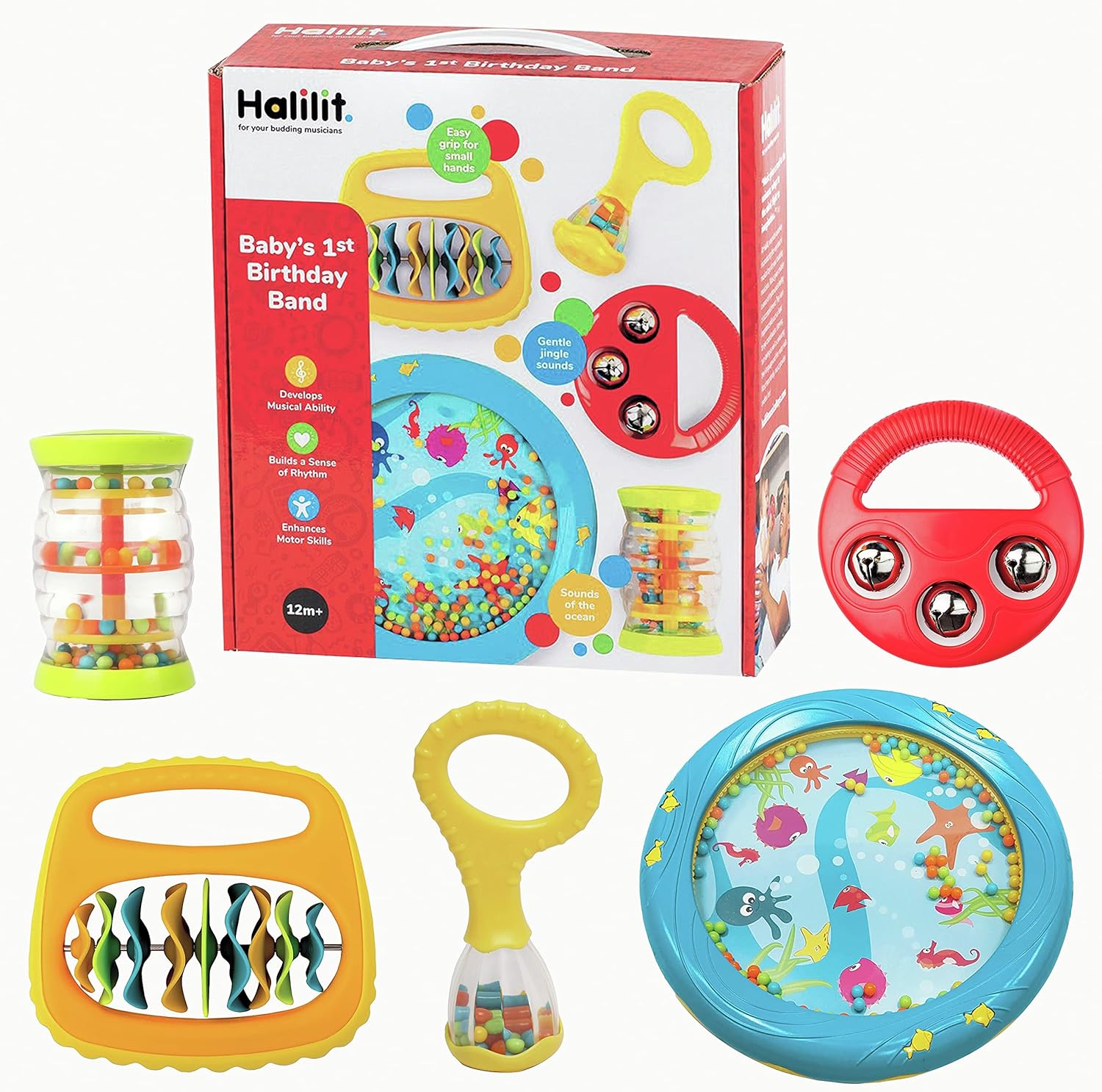 Halilit Baby's First Birthday Band Musical Instrument Set - 12 Months+