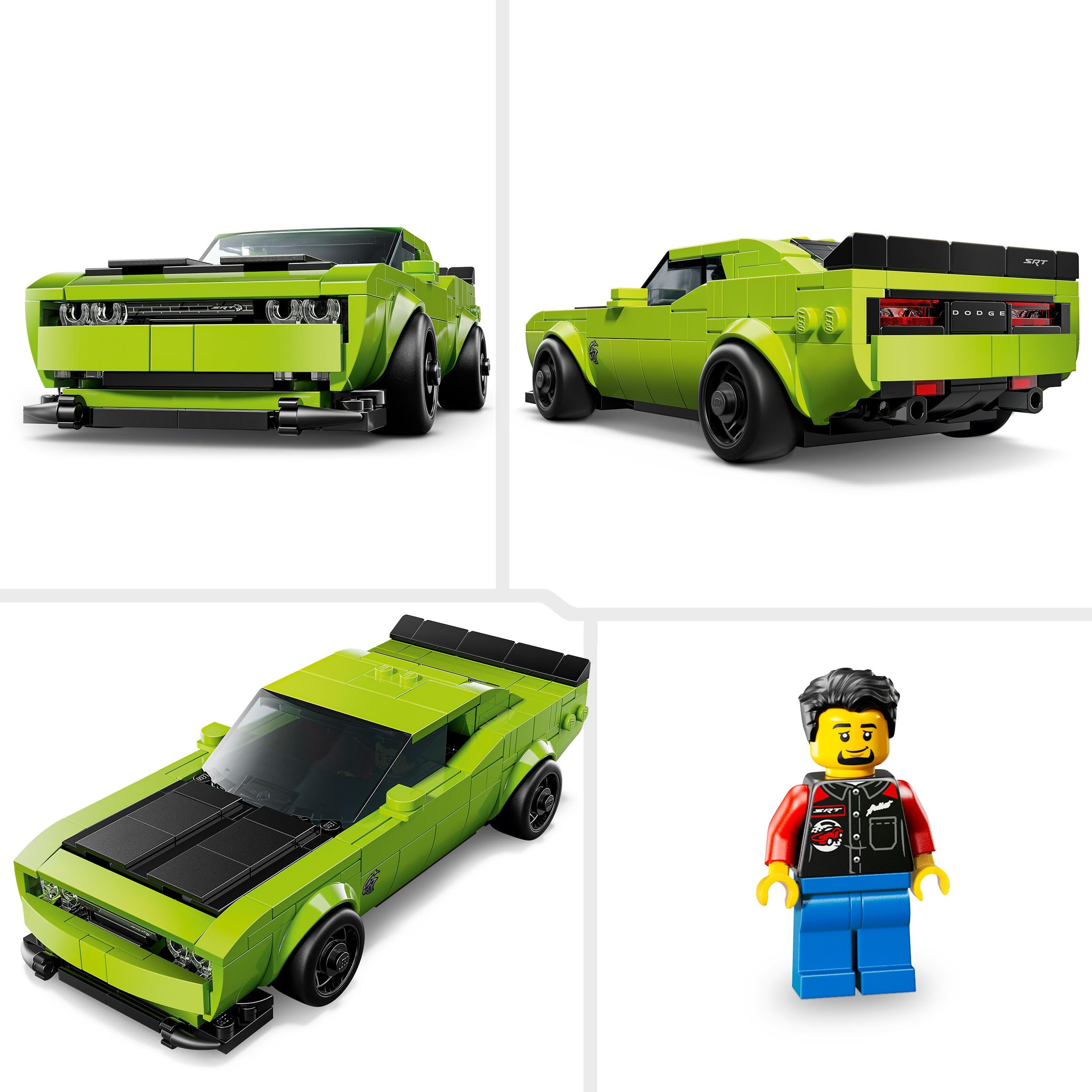 LEGO Speed Champions Dodge Challenger SRT Hellcat - 390-Piece Building Set for Ages 9+ 7