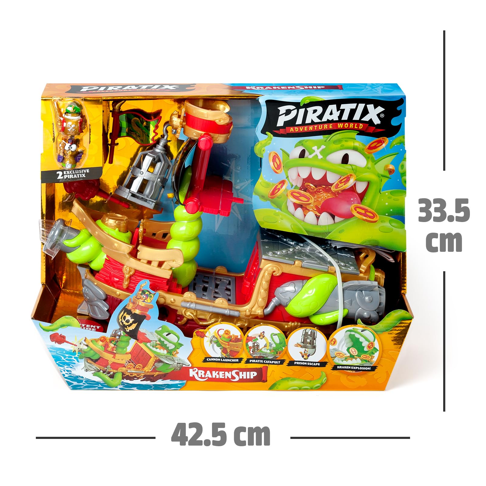 PIRATIX Kraken Ship Pirate Playset - Action-Packed Adventure with Exclusive Figures 10