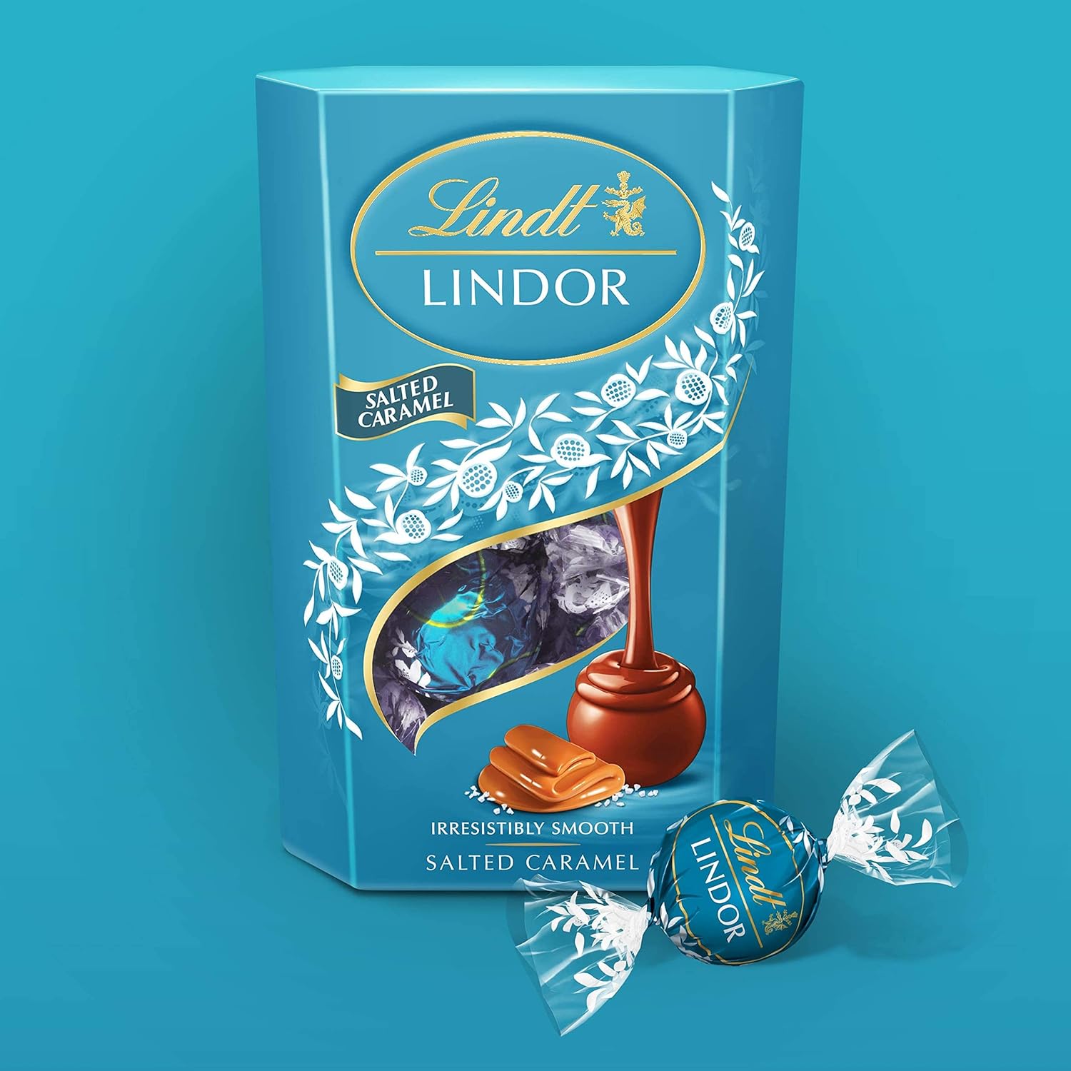 Lindt Lindor Salted Caramel Milchschokoladentrüffel – 200 g Geschenkbox (ca. 16 Trüffel) 5