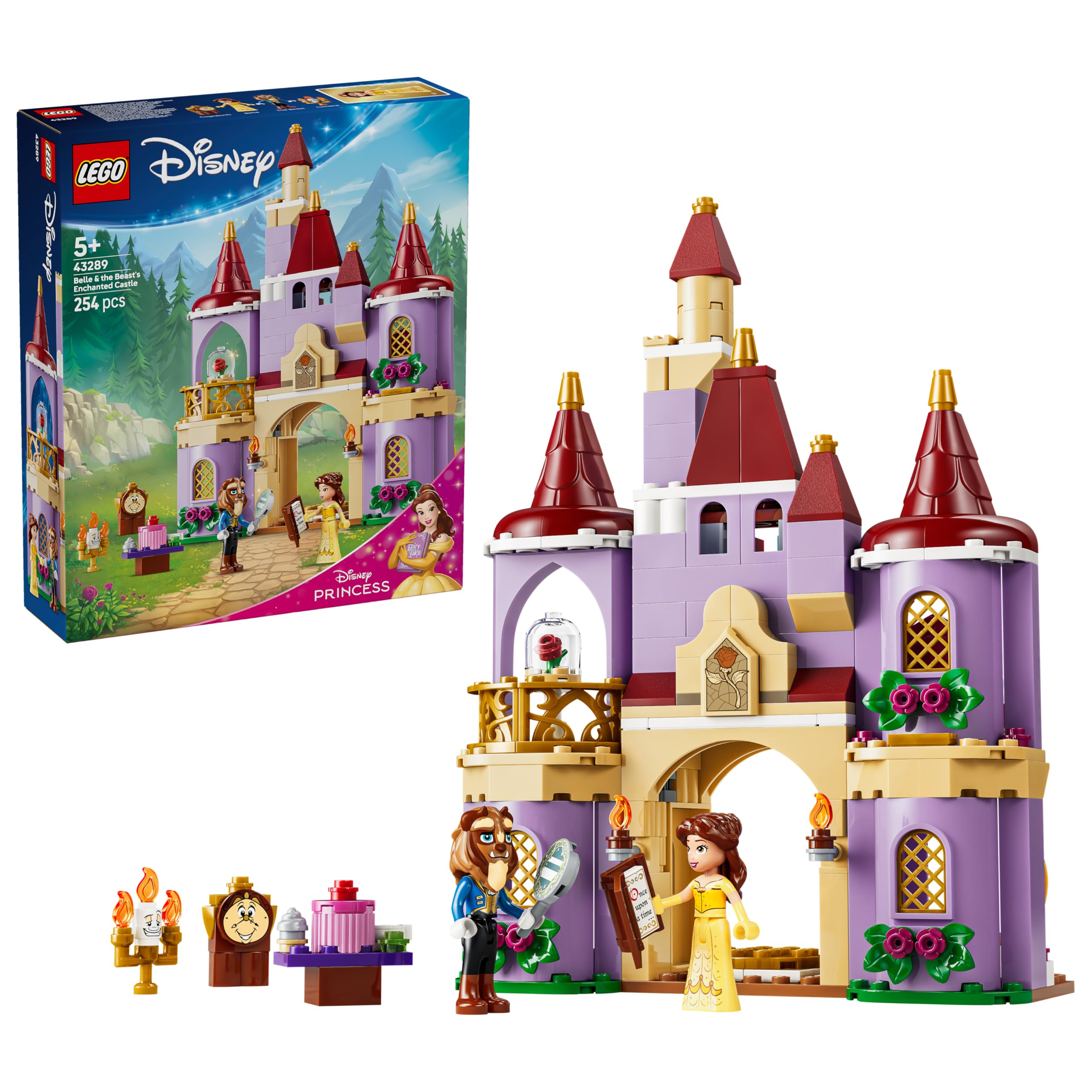 LEGO Disney Princess Belle & the Beast's Enchanted Castle Building Set | Model 43289 | Ages 5+ 1
