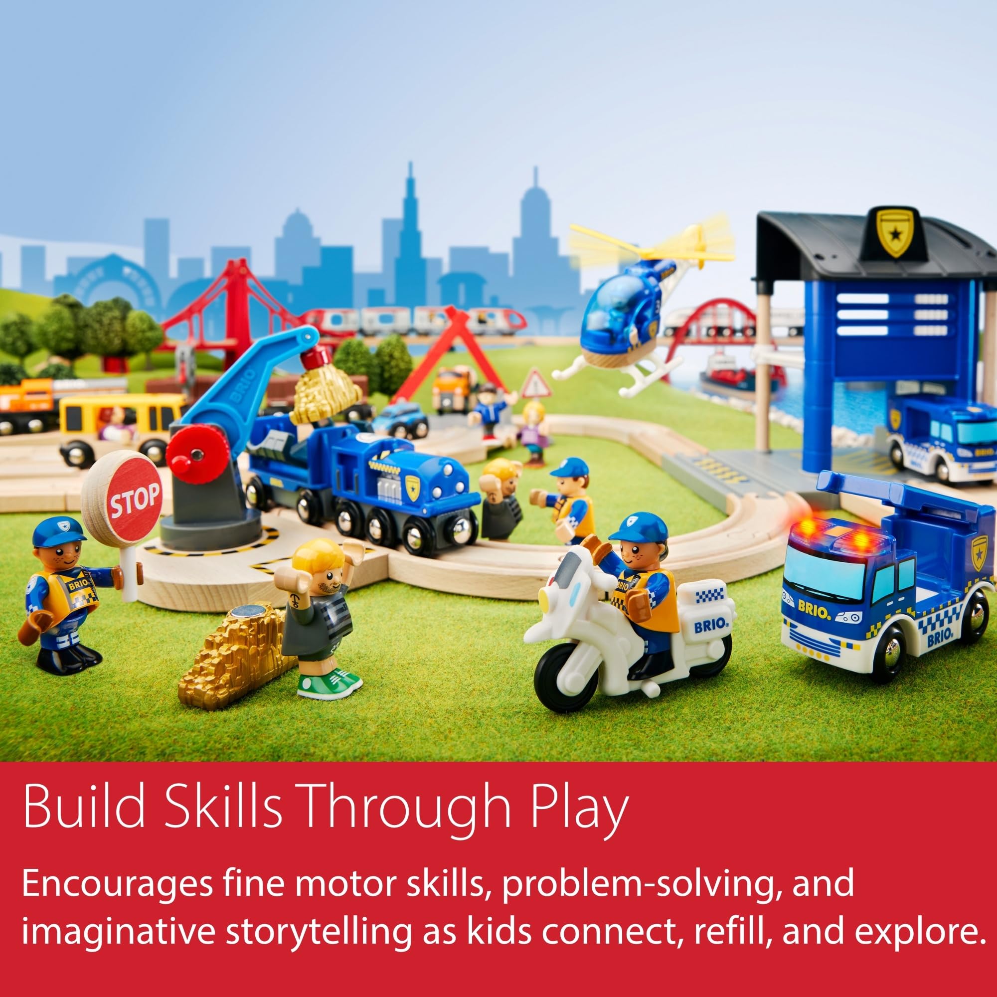 BRIO World Train Signal Station - Wooden Railway Accessory with Play Figure for Kids 14