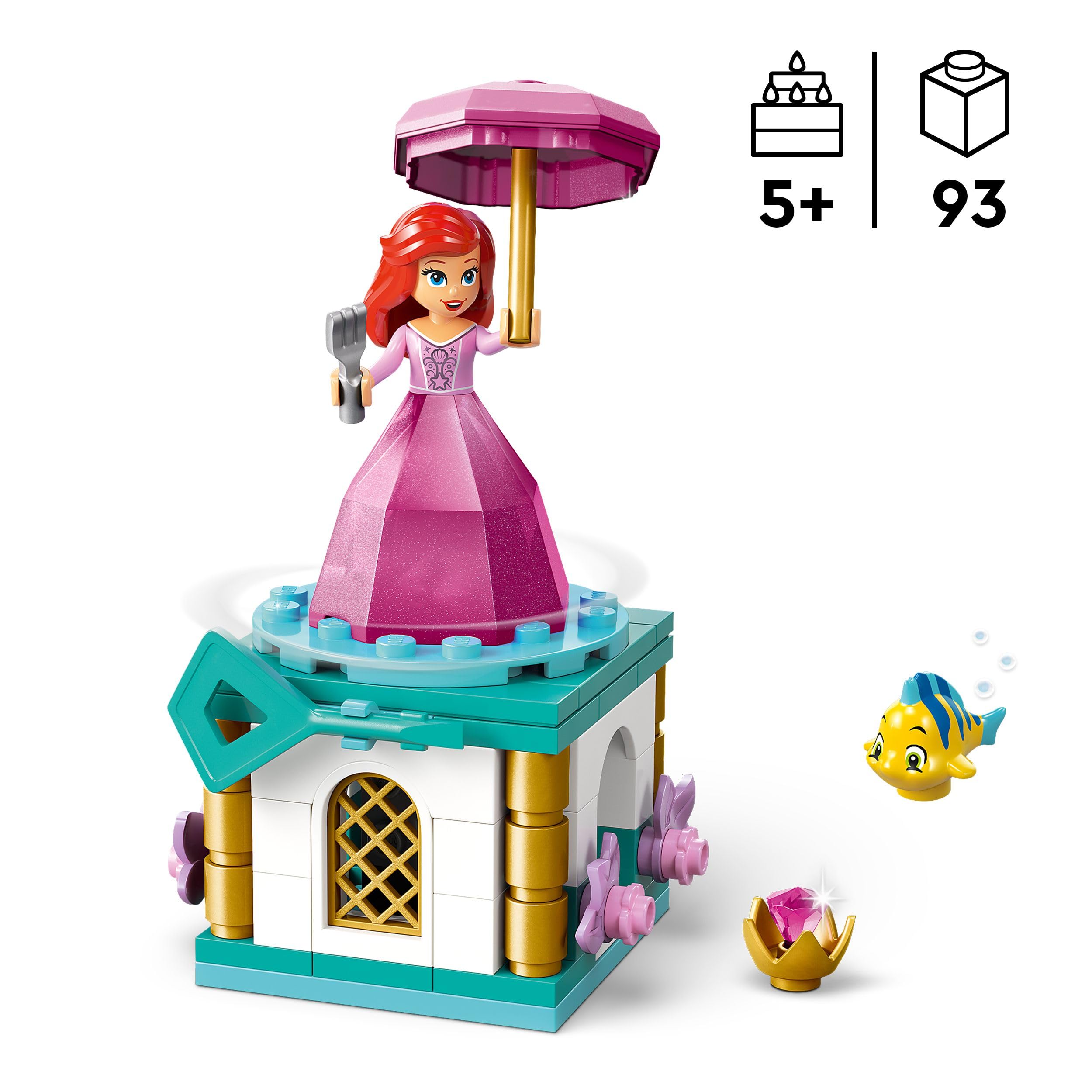 LEGO ǀ Disney Twirling Ariel Bauspielzeug – Kreisel-Spielset für Kinder ab 5 Jahren 13
