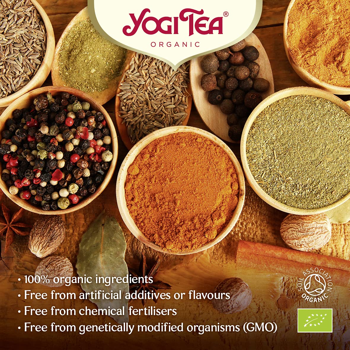 YOGI TEA - Sweet Chili Organic Spice and Herbal Tea, Blend of Cocoa Shells, 6 x 17 Bags 6