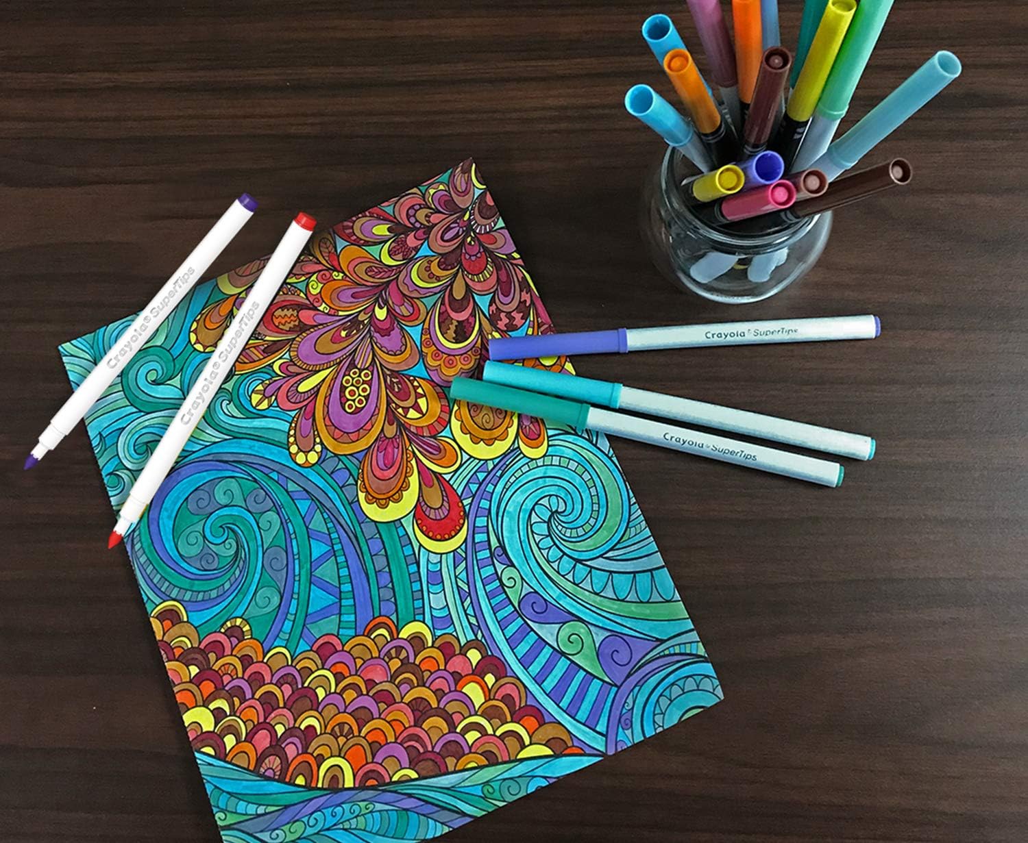 CRAYOLA Pastel SuperTips Washable Markers - Washable Felt Tip Pens for Kids, Ages 3+, Pack of 36 6