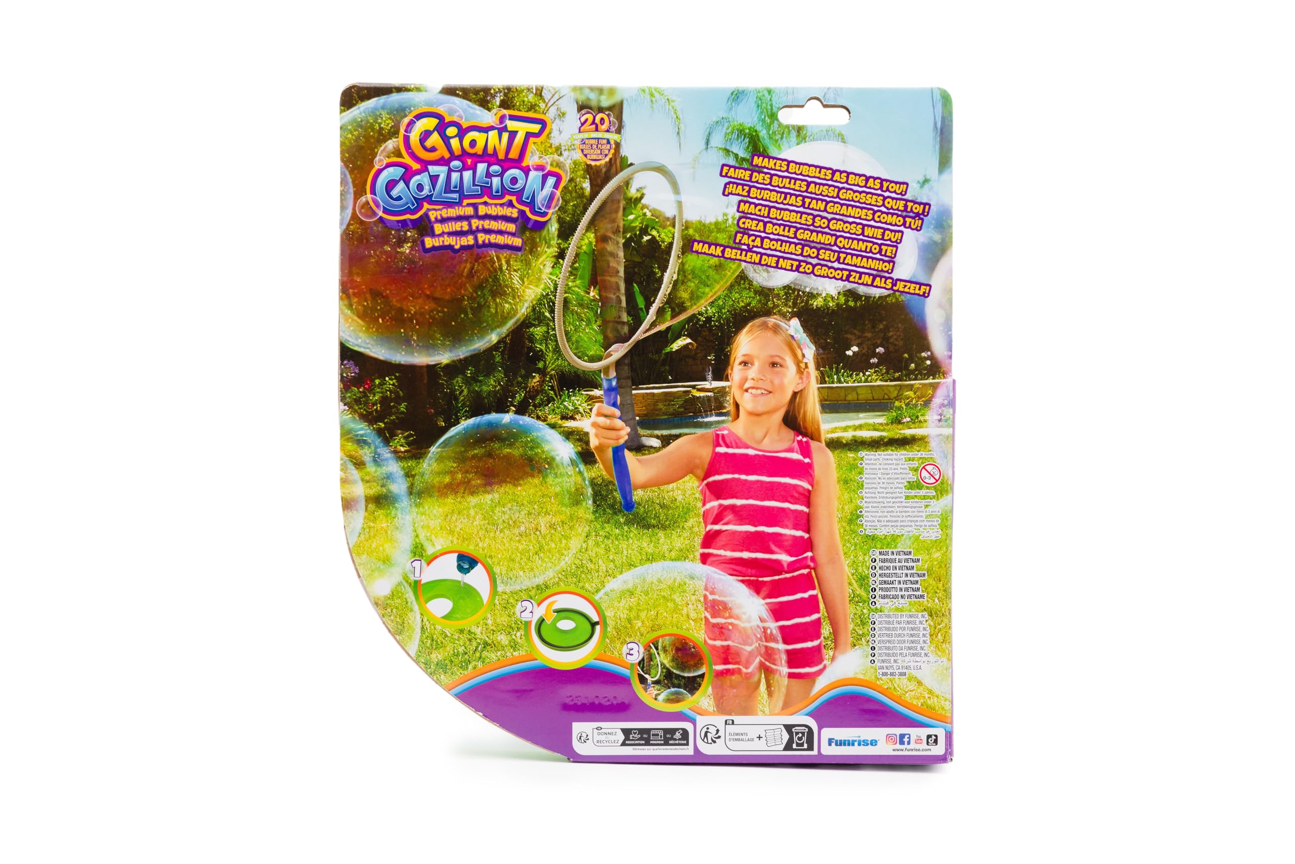 Gazillion Bubbles Incredibubble Wand Set - Giant Bubbles, Includes 475ml Solution, Multicolor 4