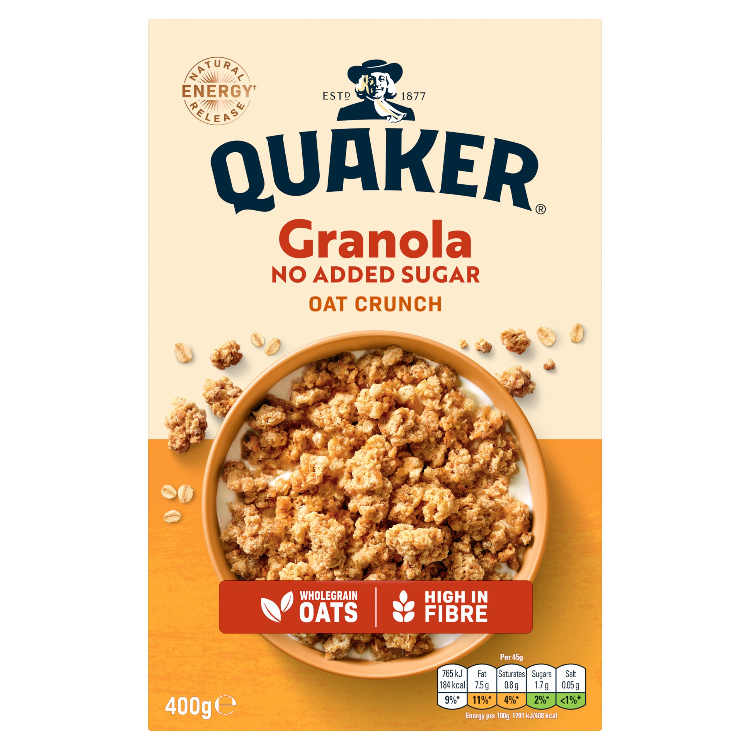Quaker No Added Sugar Granola - 400g
