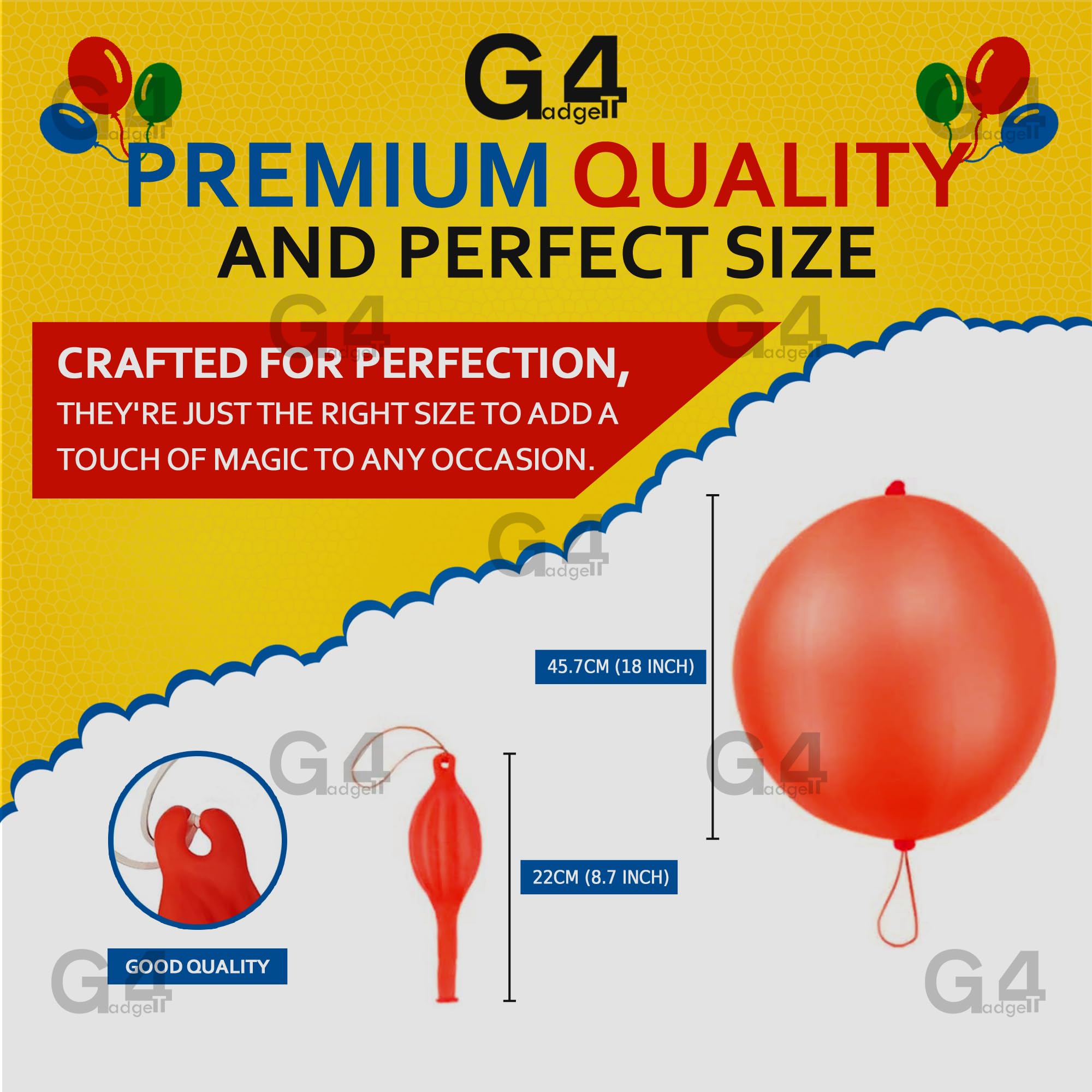 G4GADGET 30x Punch Balloons – 12 Inch Rainbow Party Bag Fillers for Kids 4