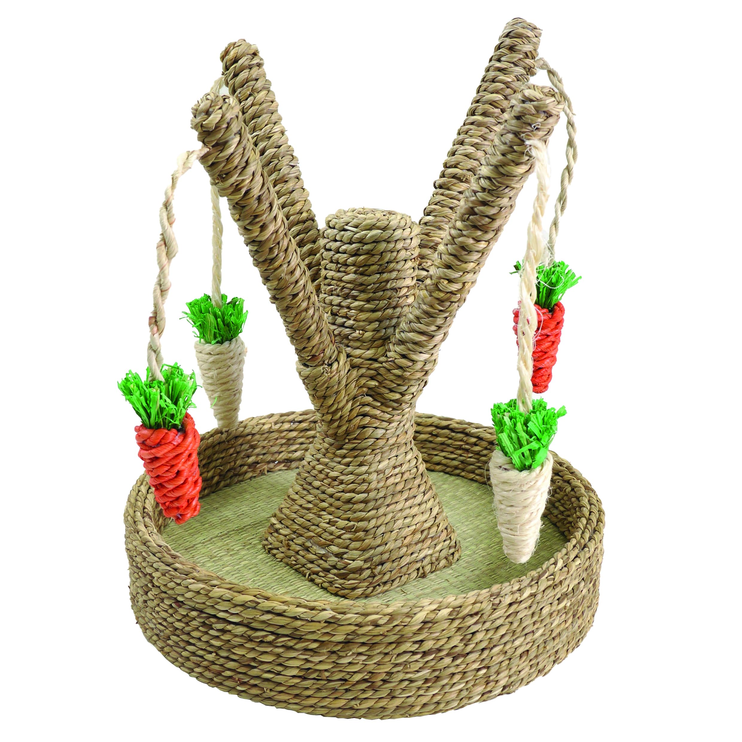 Rosewood Bunny Fun Tree Activity Toy - Seagrass & Corn Leaf | Small Animals