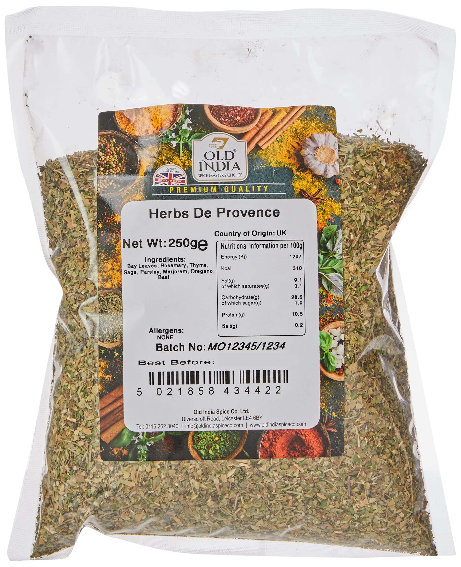 Old India Herbs De Provence Mixed Herbs - 100% Natural, Additive Free | 250g