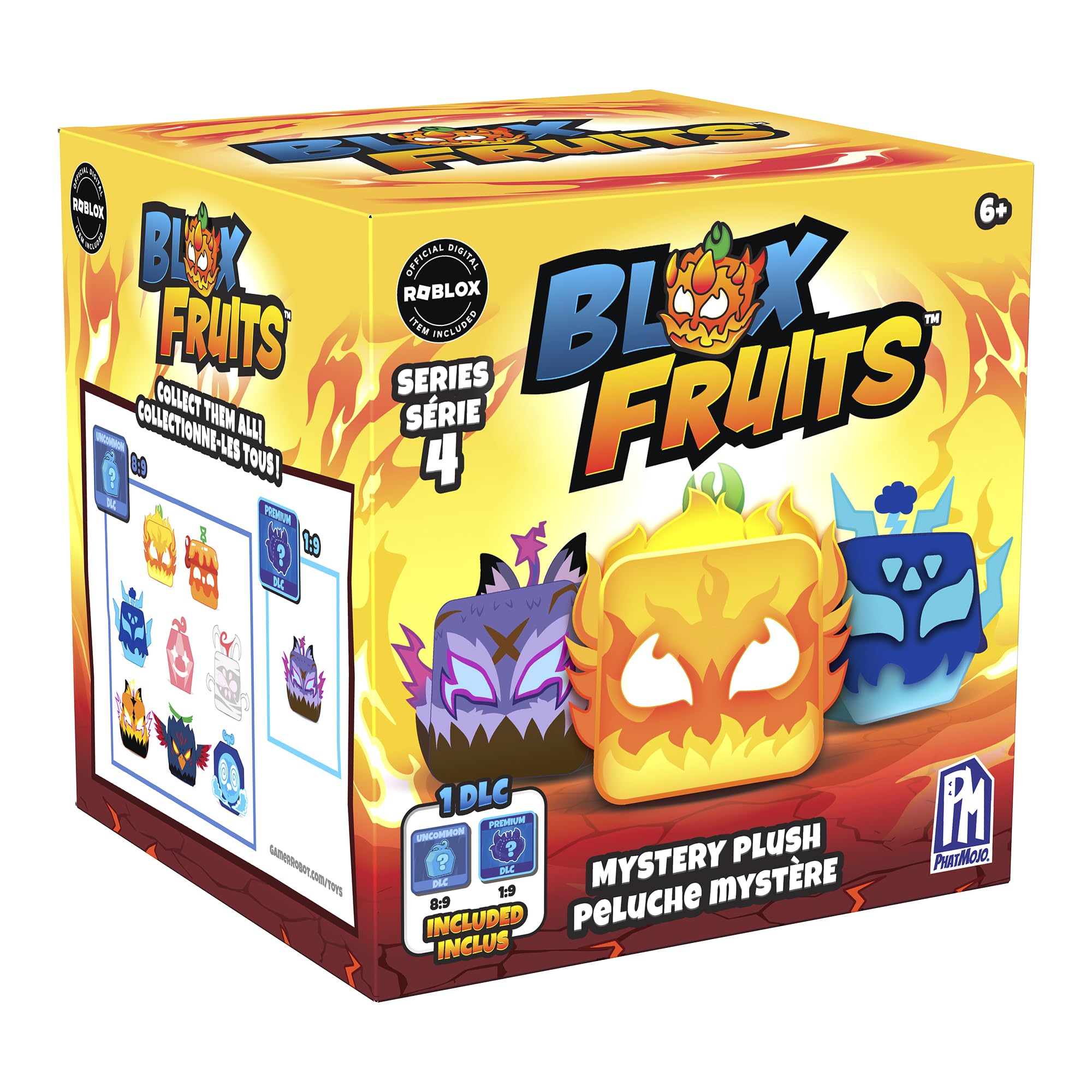 Blox Fruits Series 4 Mystery Plush - 4' Collectible Stuffed Toy with DLC Code 1
