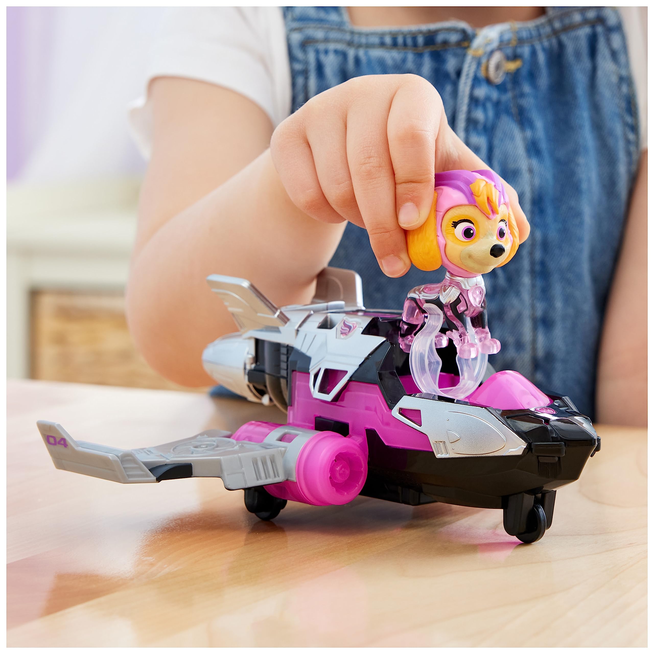 PAW Patrol: The Mighty Movie Skye's Rescue Jet with Light-Up Action Figure, Lights & Sounds - Kids' Toy for Ages 3+ 7