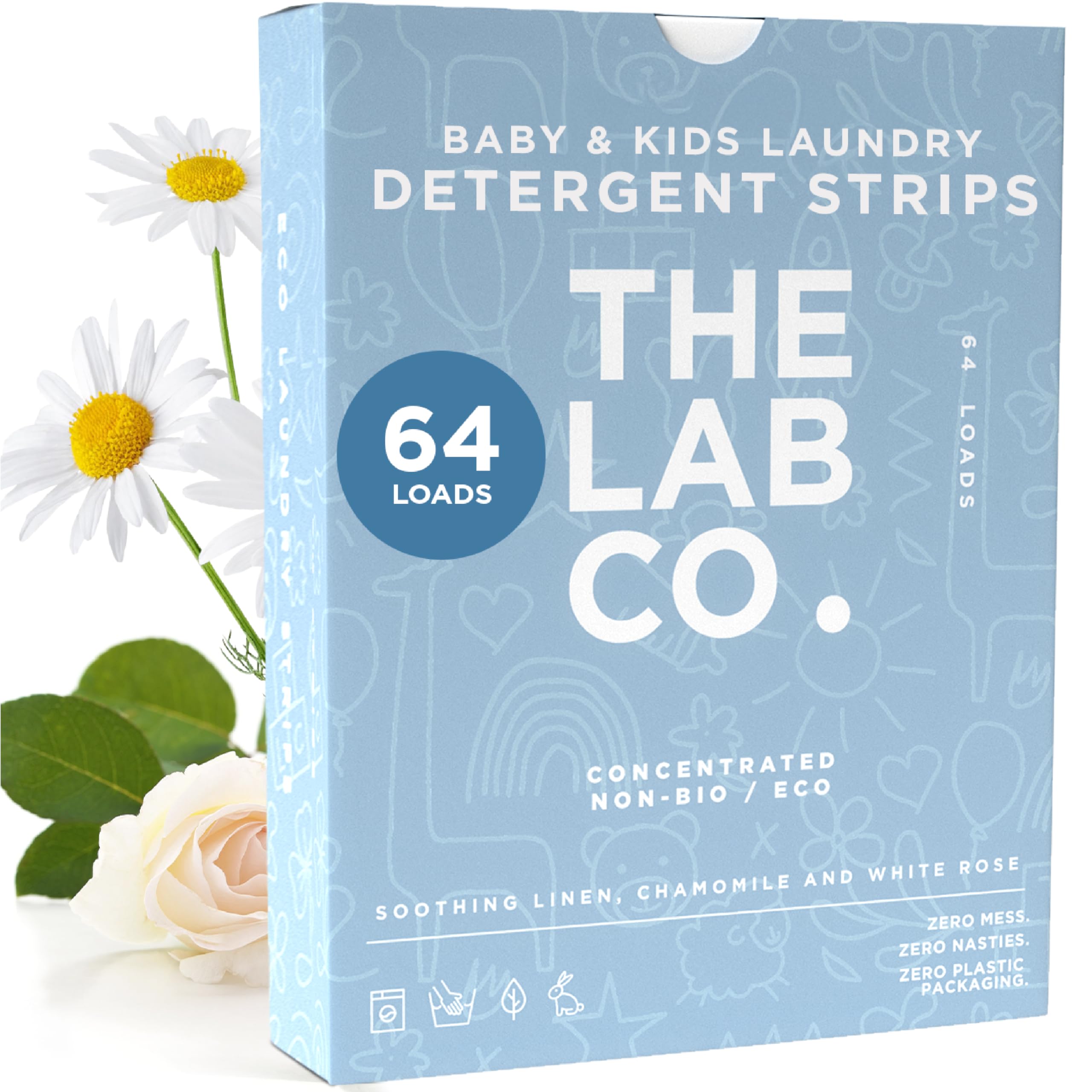 The Lab Co. Laundry Detergent Strips | Eco Ultra-Concentrate | 64 Count