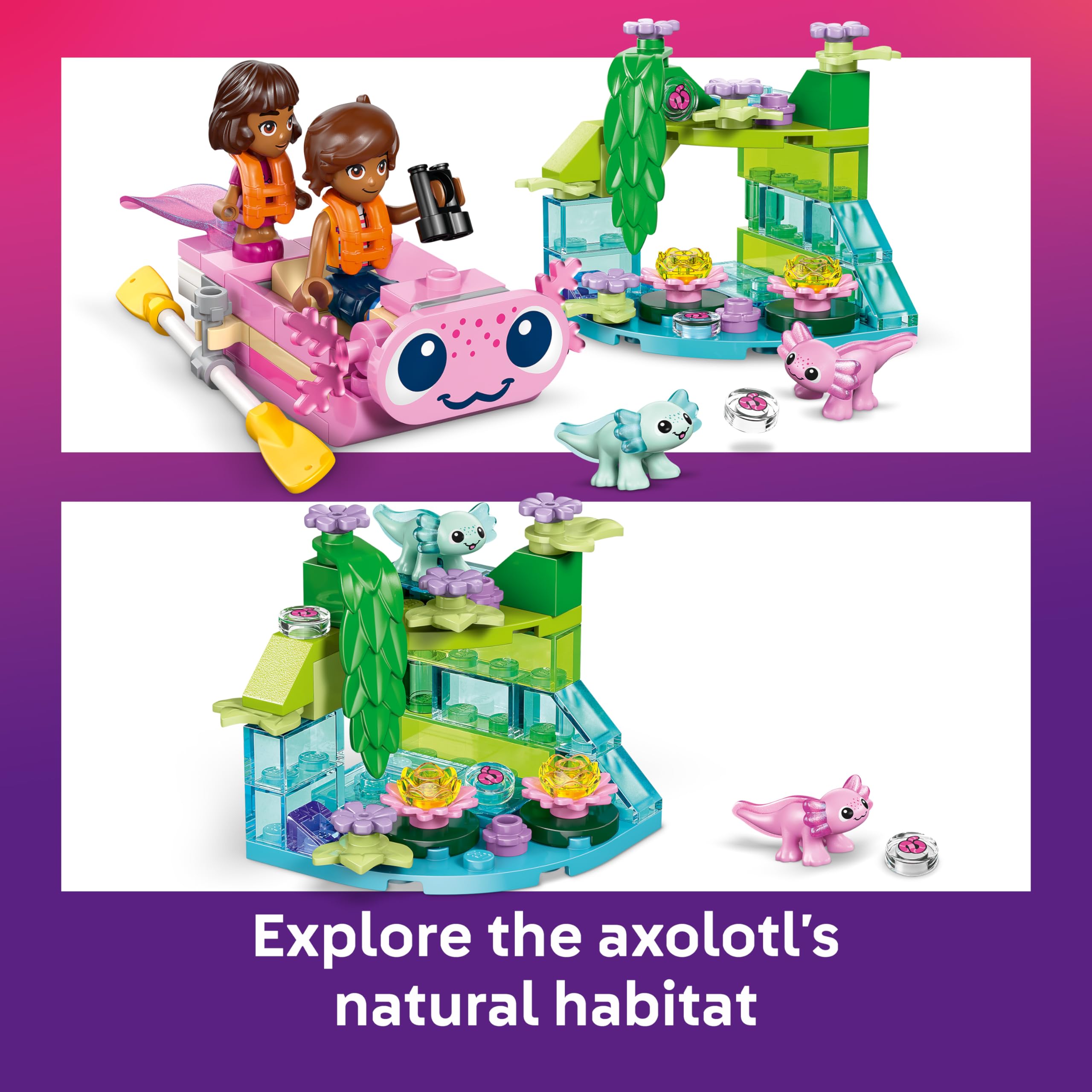LEGO Friends Axolotl Adventure Boat Toy 42681 | Ages 5+ | Includes 2 Mini Dolls & 2 Axolotl Figures 5