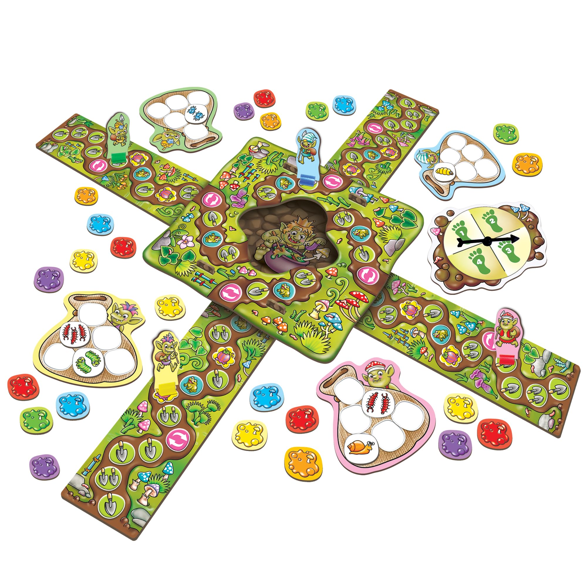 Orchard Toys Troll in a Hole Family Board Game | Ages 4+ | 2 Ways to Play | Educational