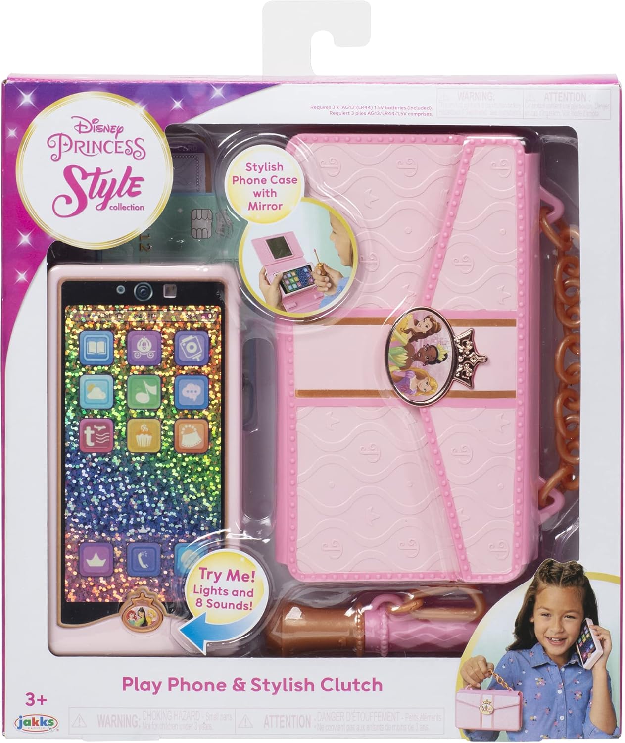 Disney Princess Style Collection Play Phone & Stylish Clutch - Electronic Role Play Toy 10