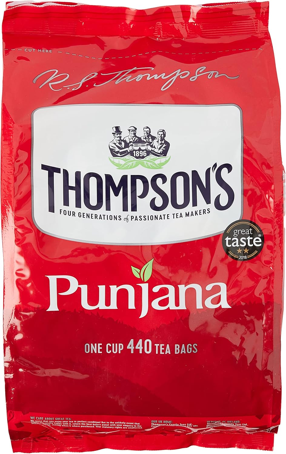 Thompson's Punjana Tea 440 Tea Bags, 1 kg - Black Tea Family Pack