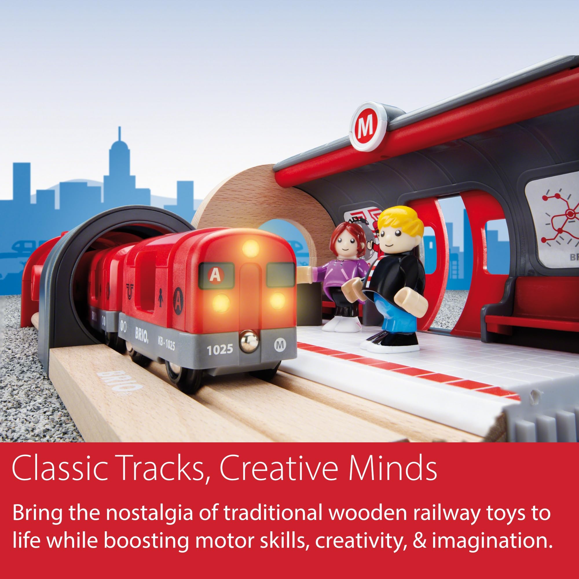 BRIO World Metro Train Set - Wooden Railway Playset for Kids 3 Years Up 17