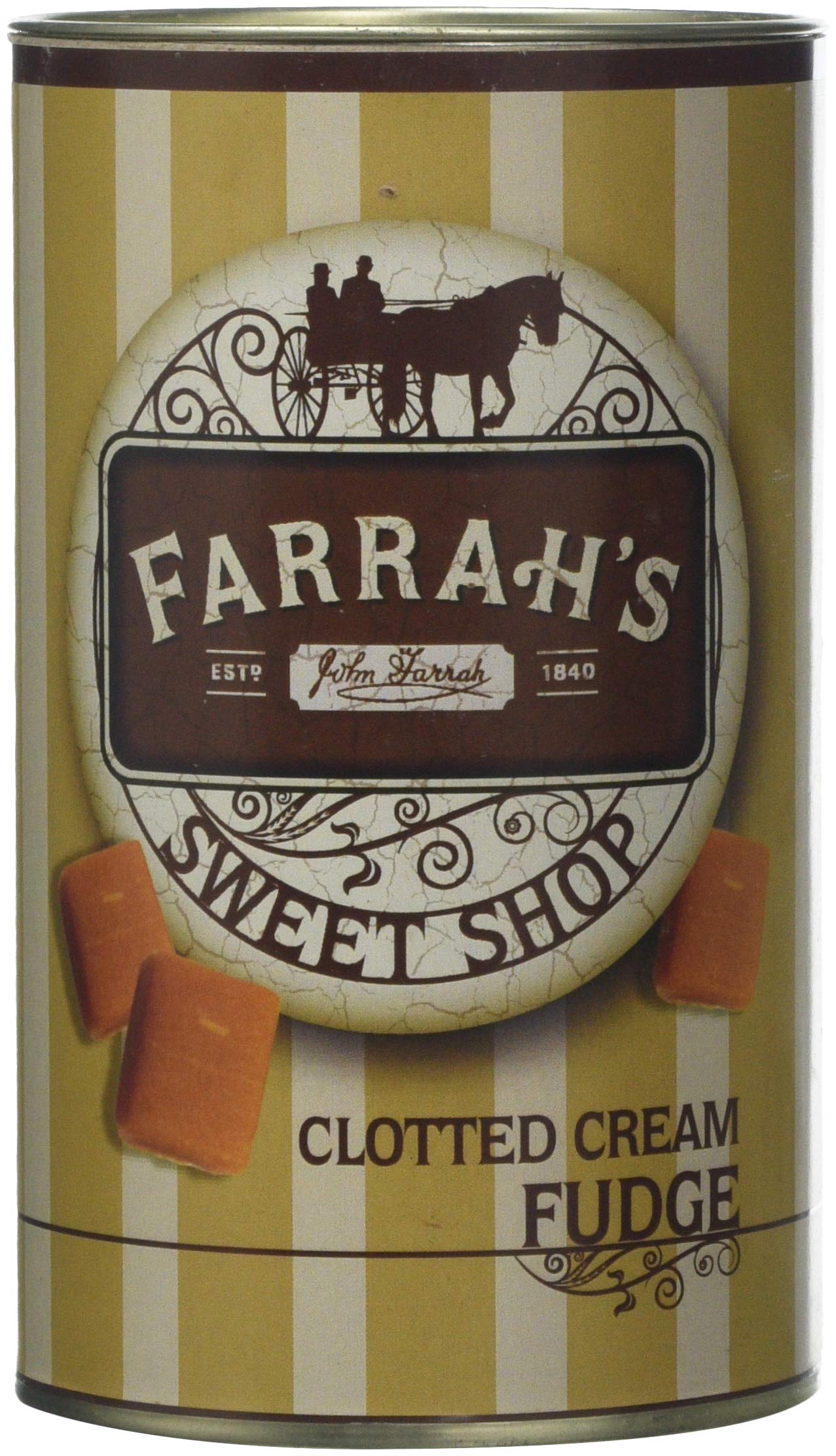 Farrah's of Harrogate Clotted Cream Fudge Drum 150g 3