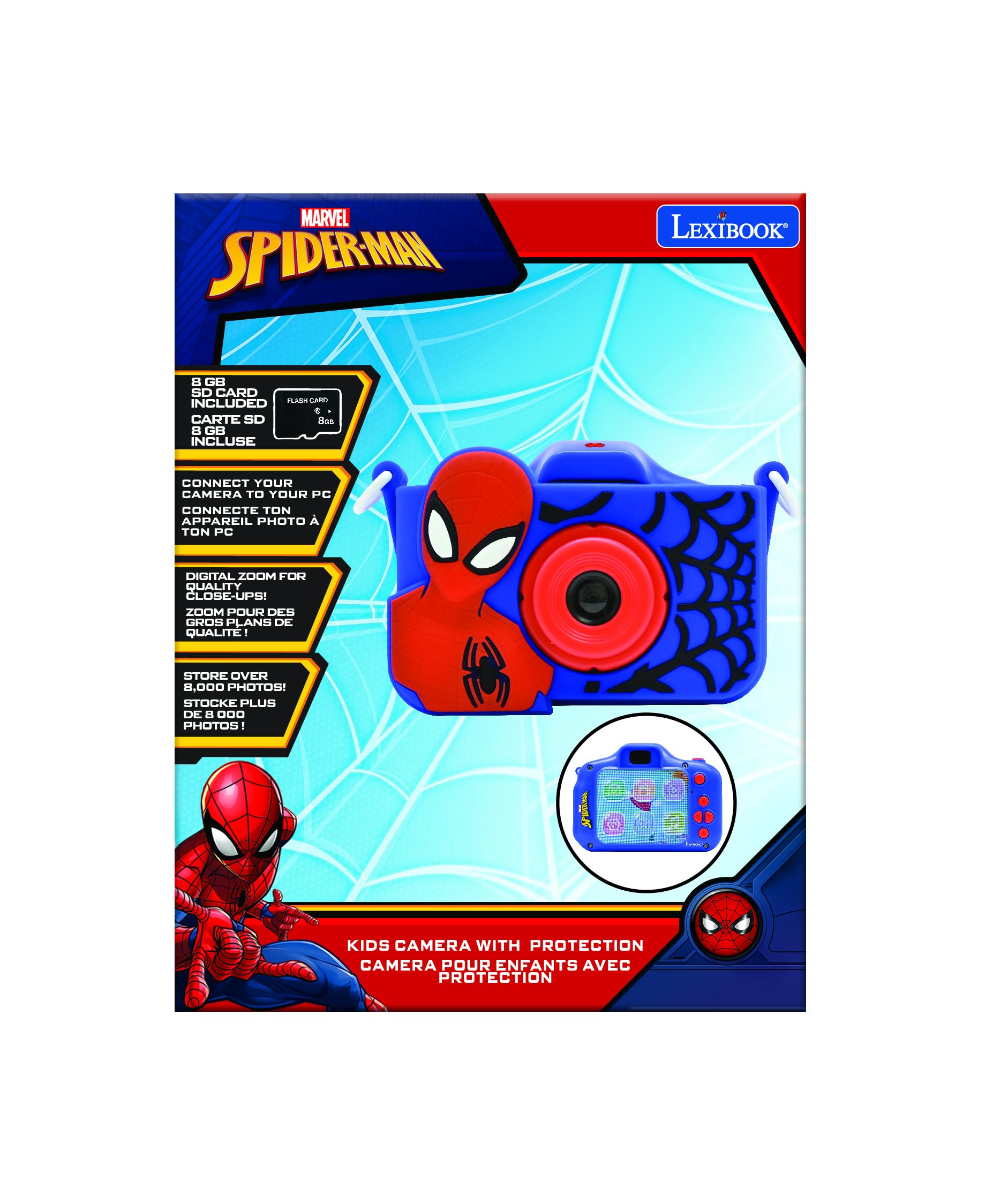 Lexibook DJ078SP Spider-Man 4-in-1 Kids Camera with 8GB Card, MP3 Player & Games 12