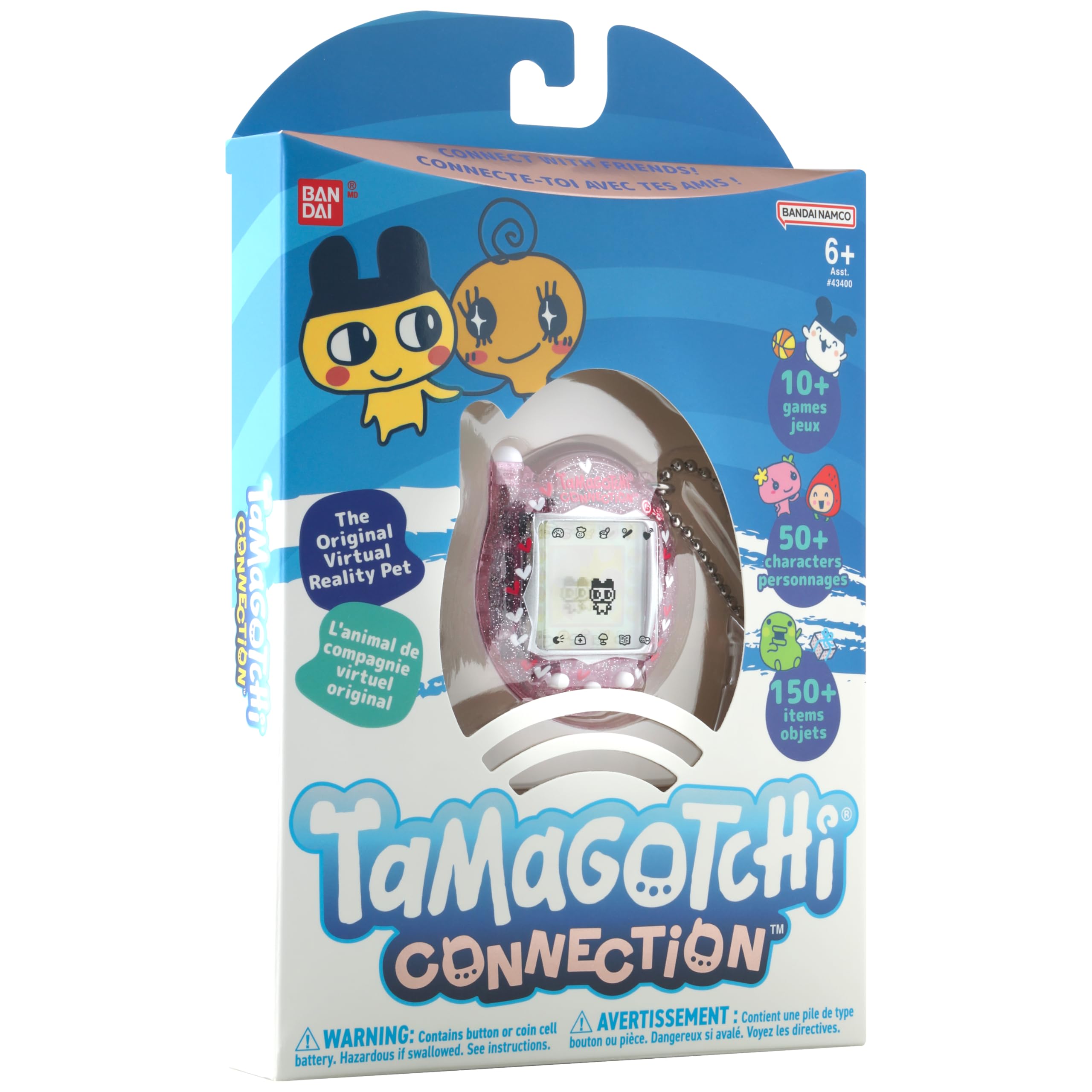 Tamagotchi Connection Digital Pet - Pink Glitter Shell with Infrared Connection & 6 Mini Games 5