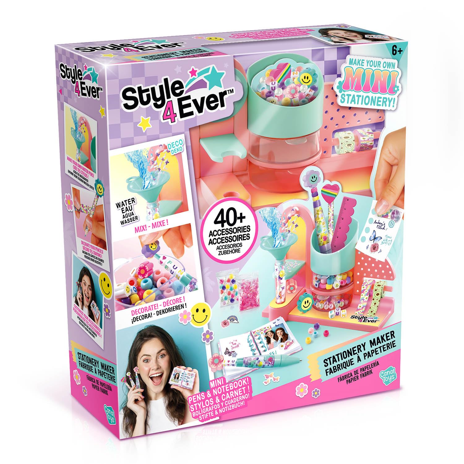 Canal Toys Mini Stationery Factory Set - Create & Customize Pens, Pencils & Notebooks 11