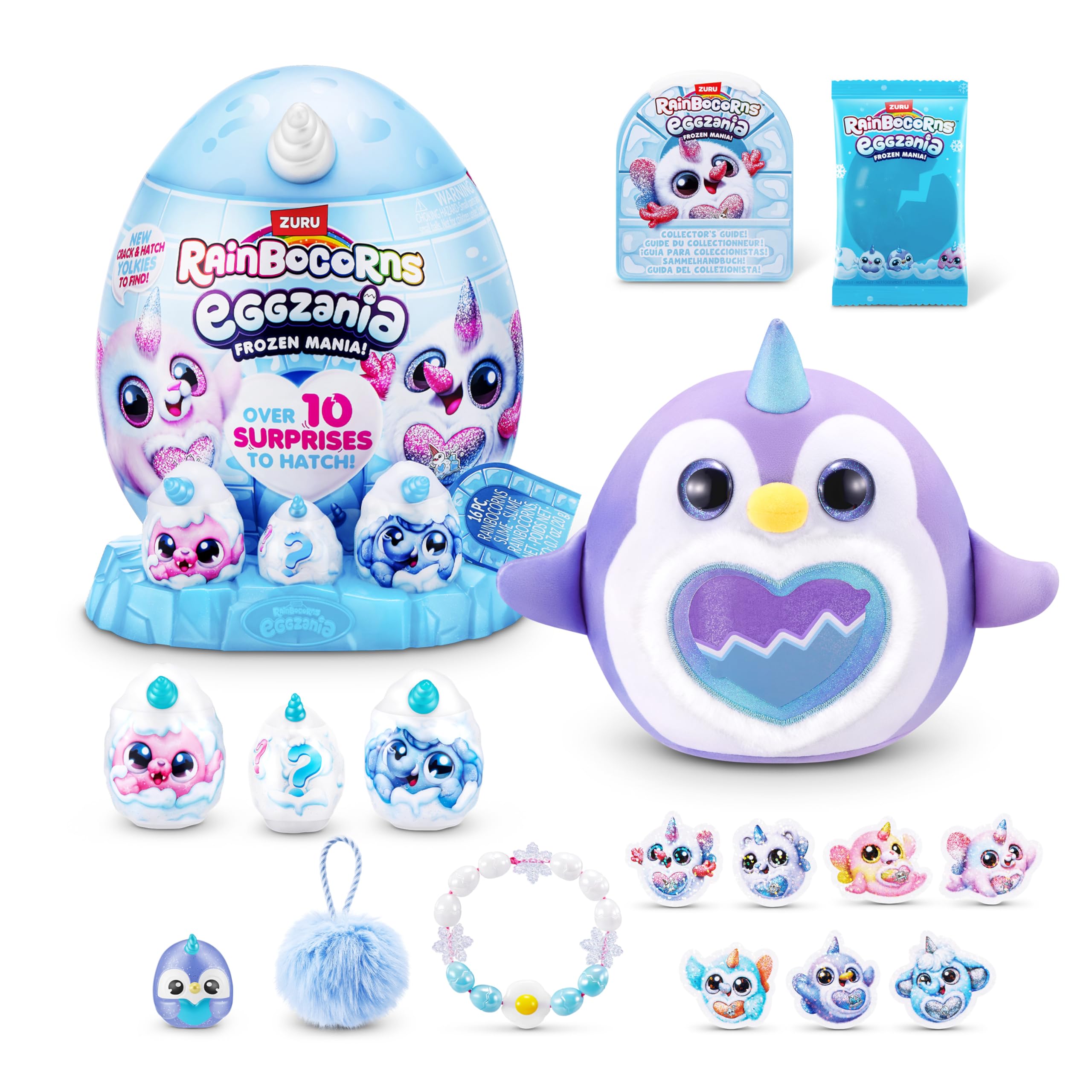 Rainbocorns Eggzania Frozen Mania by ZURU - Collectible Plush Toy for Girls 3+