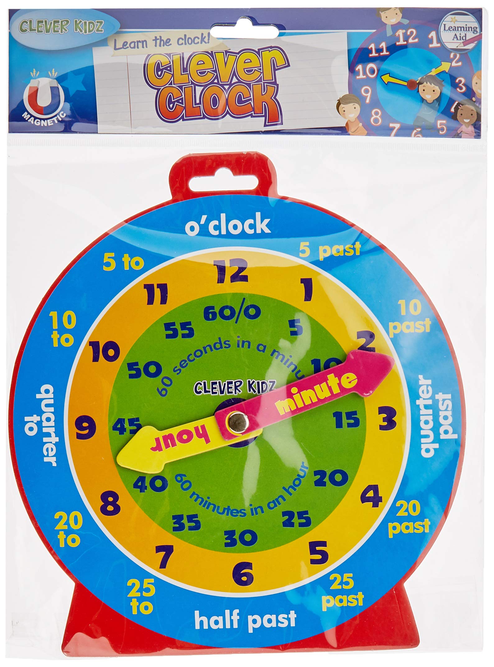 Premier Stationery Clever Kidz Magnetische Clever-Uhr – Pädagogisches Lernspielzeug für Kinder 8