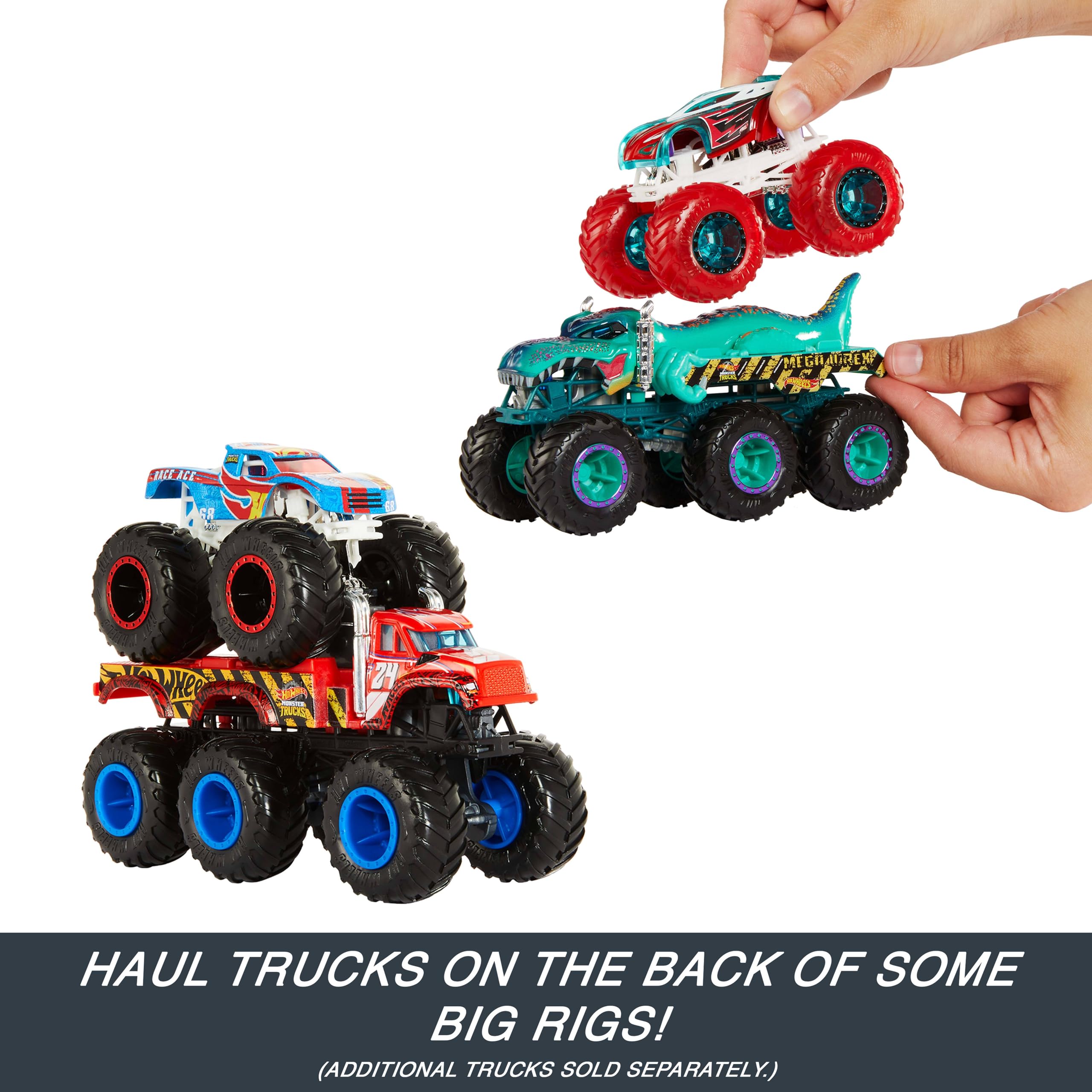 Hot Wheels Monster Trucks Big Rigs 1:64 Scale Toy Truck with 6 Wheels 7