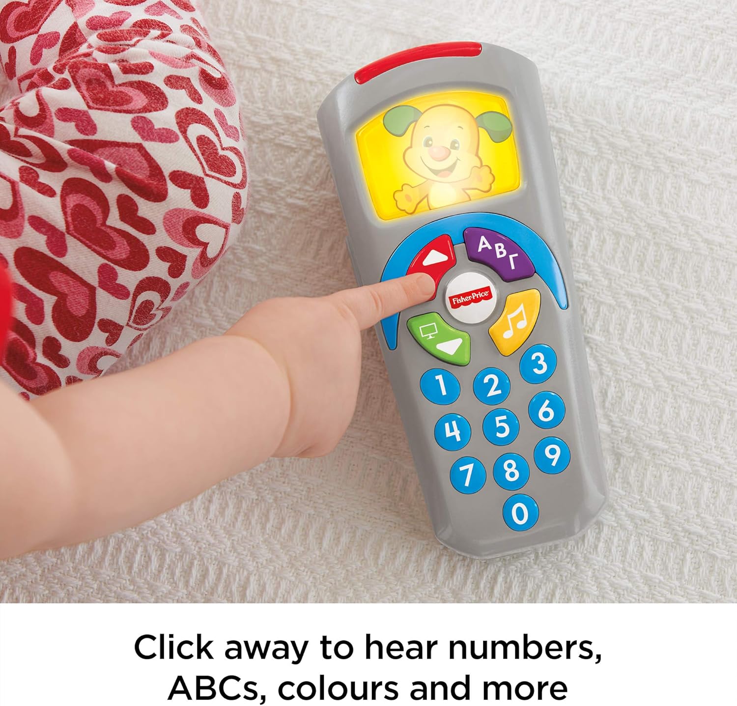 Fisher-Price Laugh & Learn Puppy's Remote - Educational Electronic Toy with Music & Lights, 6m+ 8