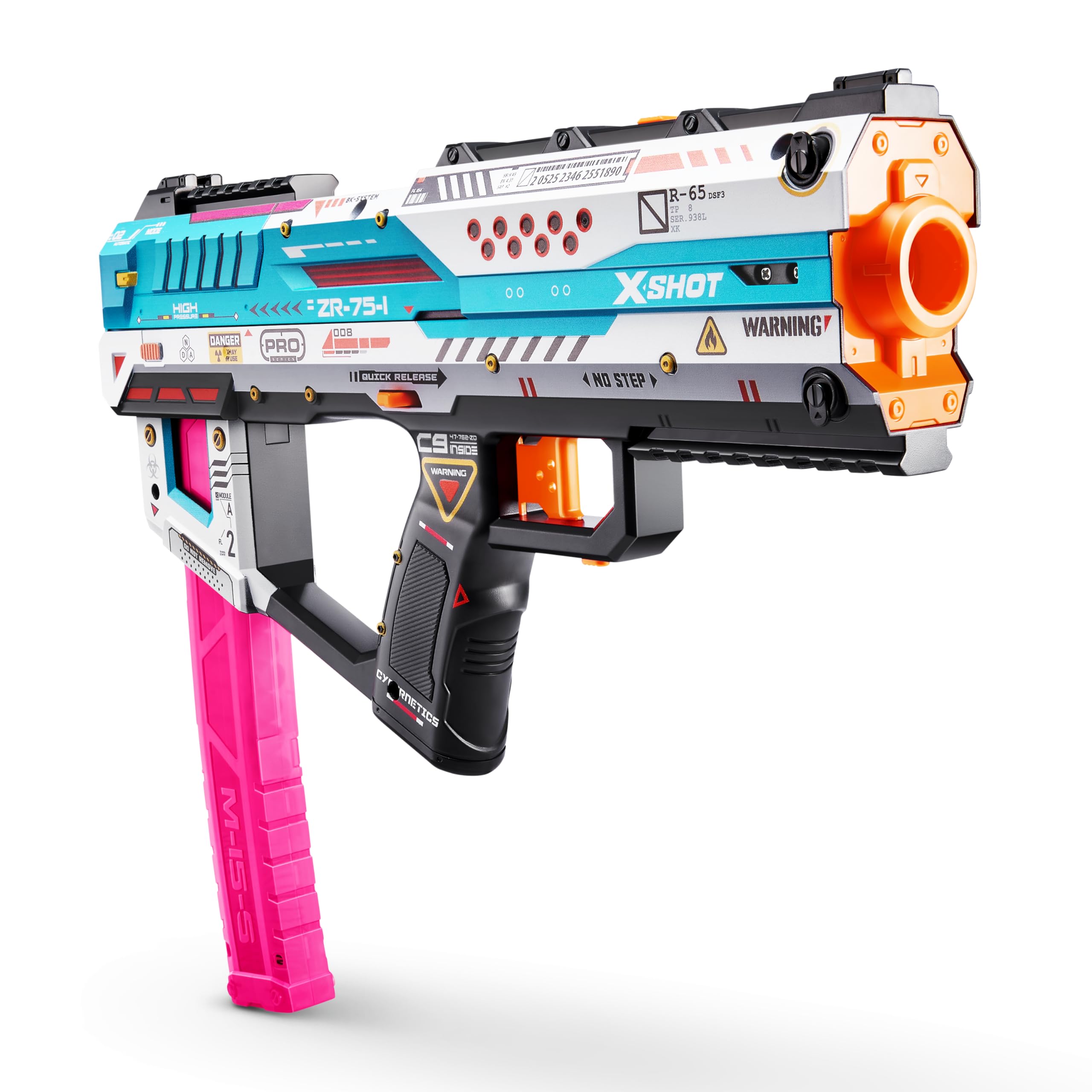 XSHOT SKINS Pro Series Fury-X Toy Gun Blaster | 43m Range | Slam Fire Action | Includes 40 Half Darts