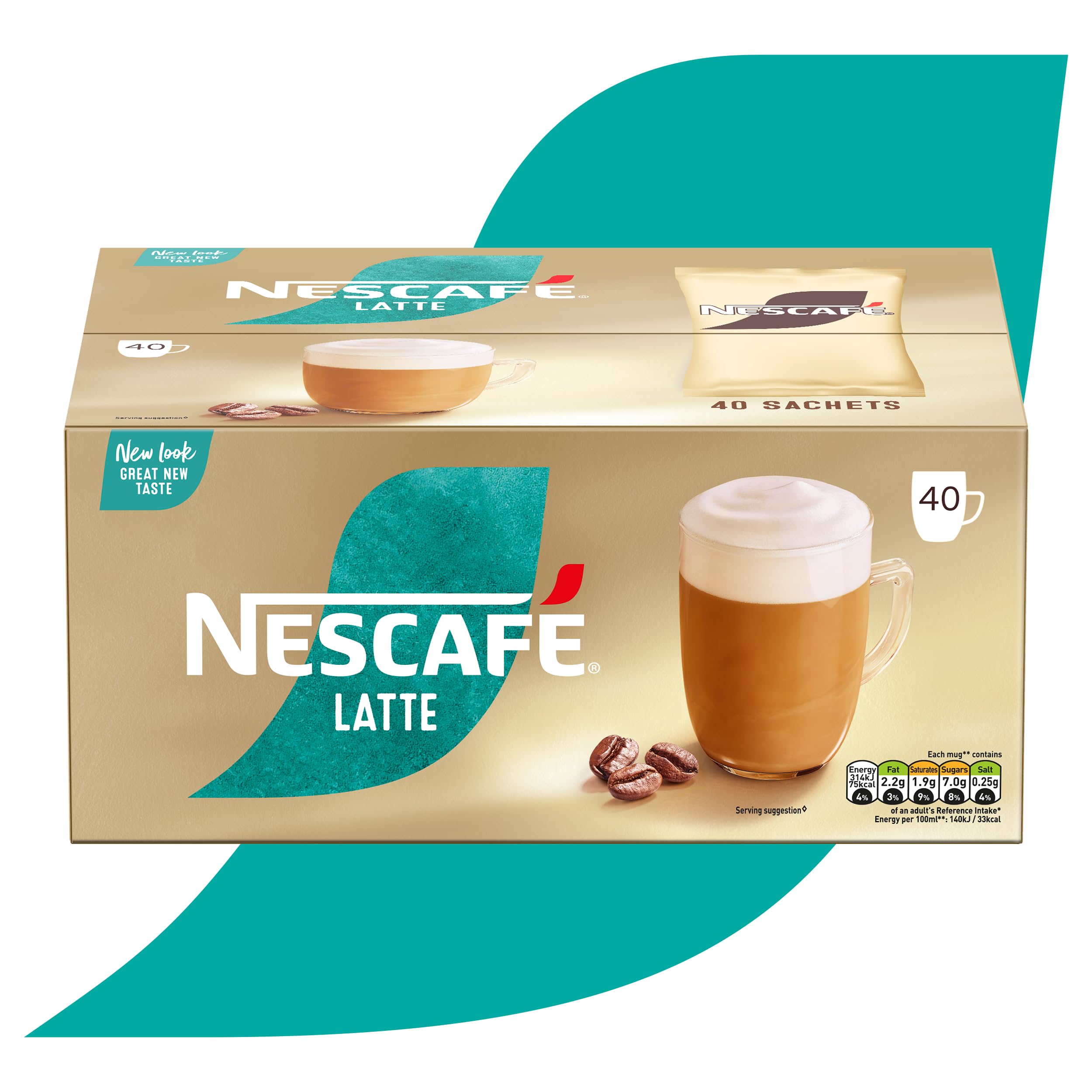 NESCAFÉ Gold Latte Instant Coffee Sachets - 40 x 18g 6