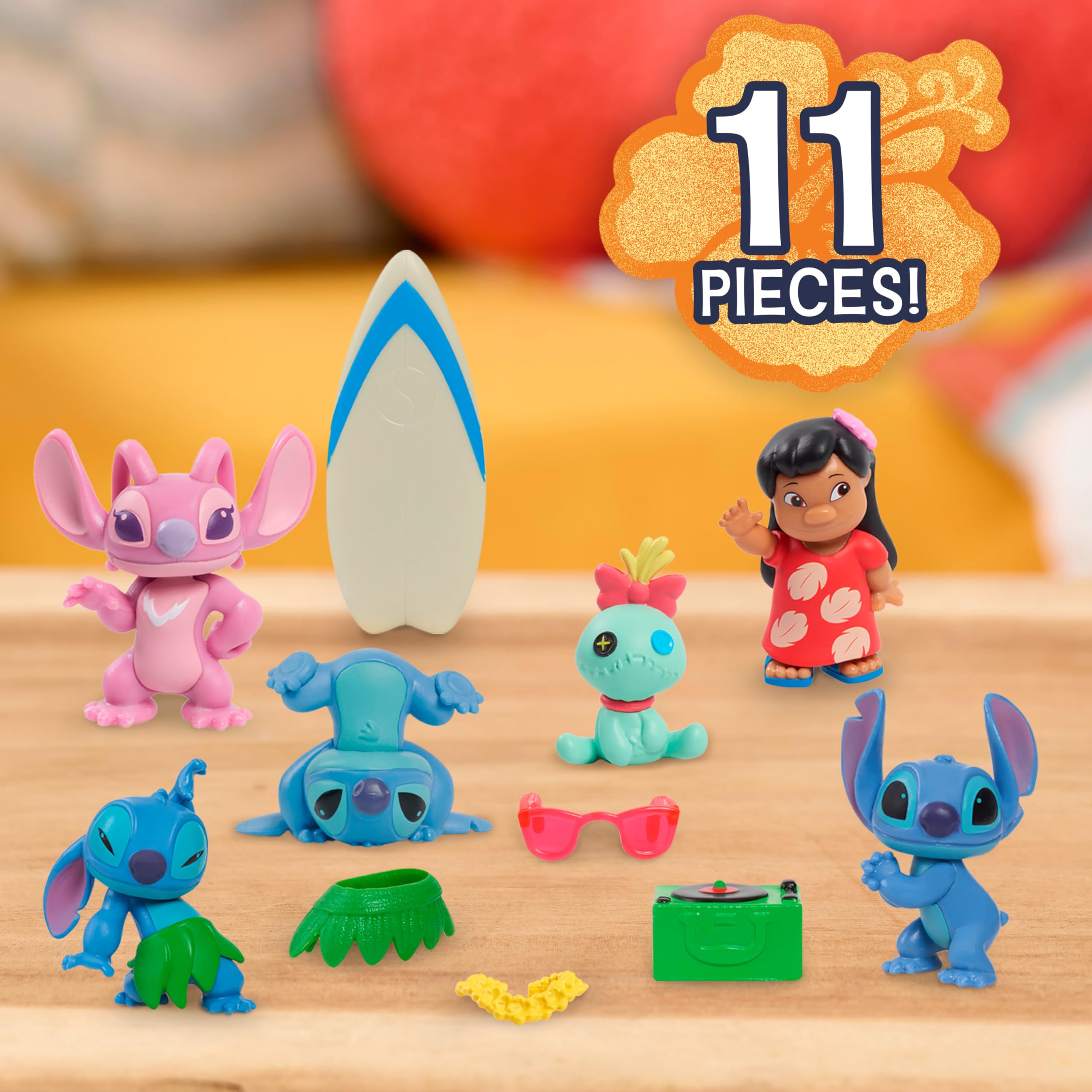 Just Play Disney Lilo & Stitch - 11-Piece Collectible Figure Set with Accessories 6