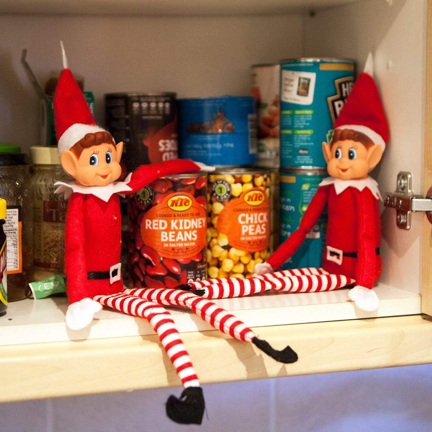 GLOW Elfie (Boy) and Elvie (Girl) Set - Naughty Christmas Elf Figures with Soft Body & Vinyl Face 8