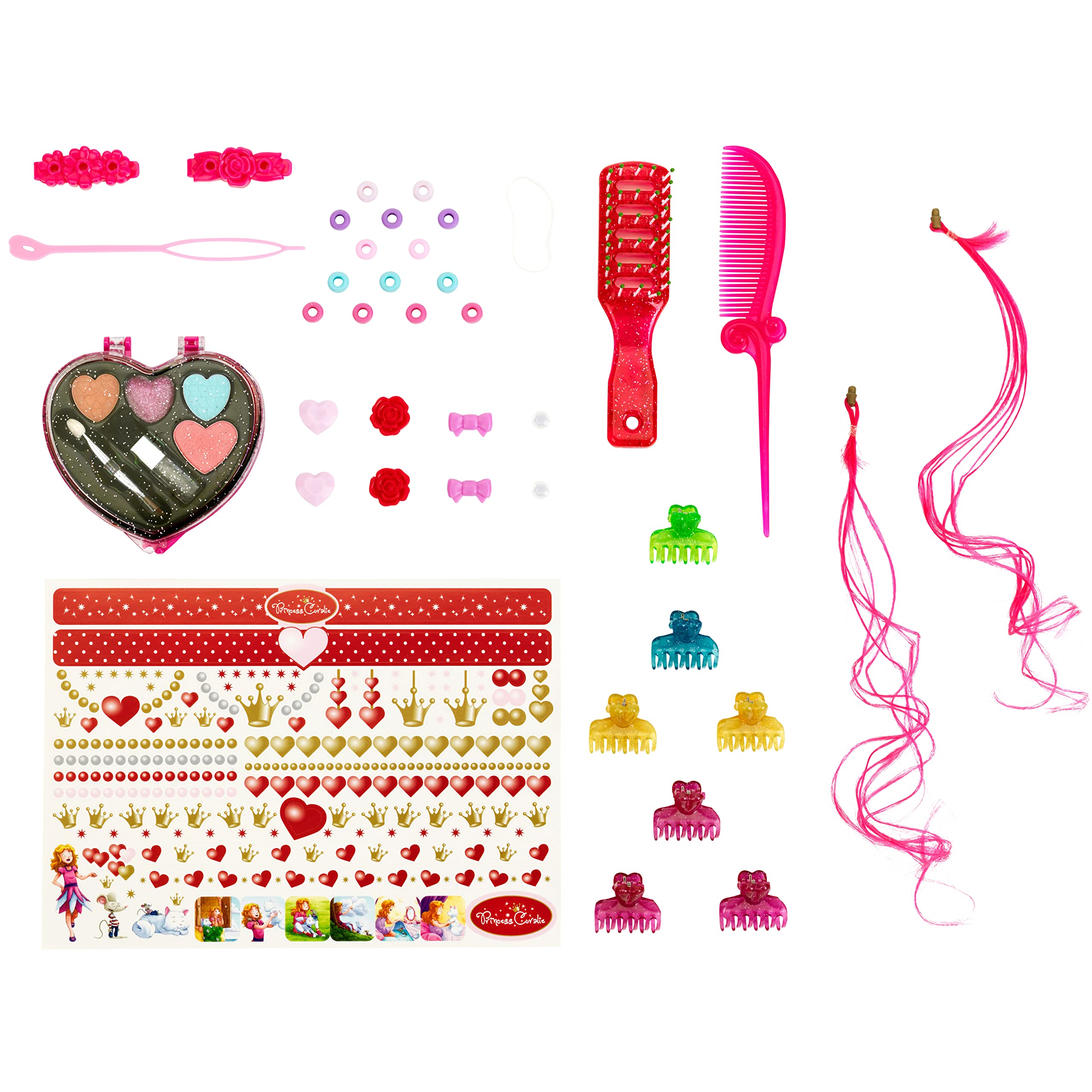 Theo Klein Emma Make-Up & Hairdressing Styling Head with Cosmetic Heart & Accessories 10