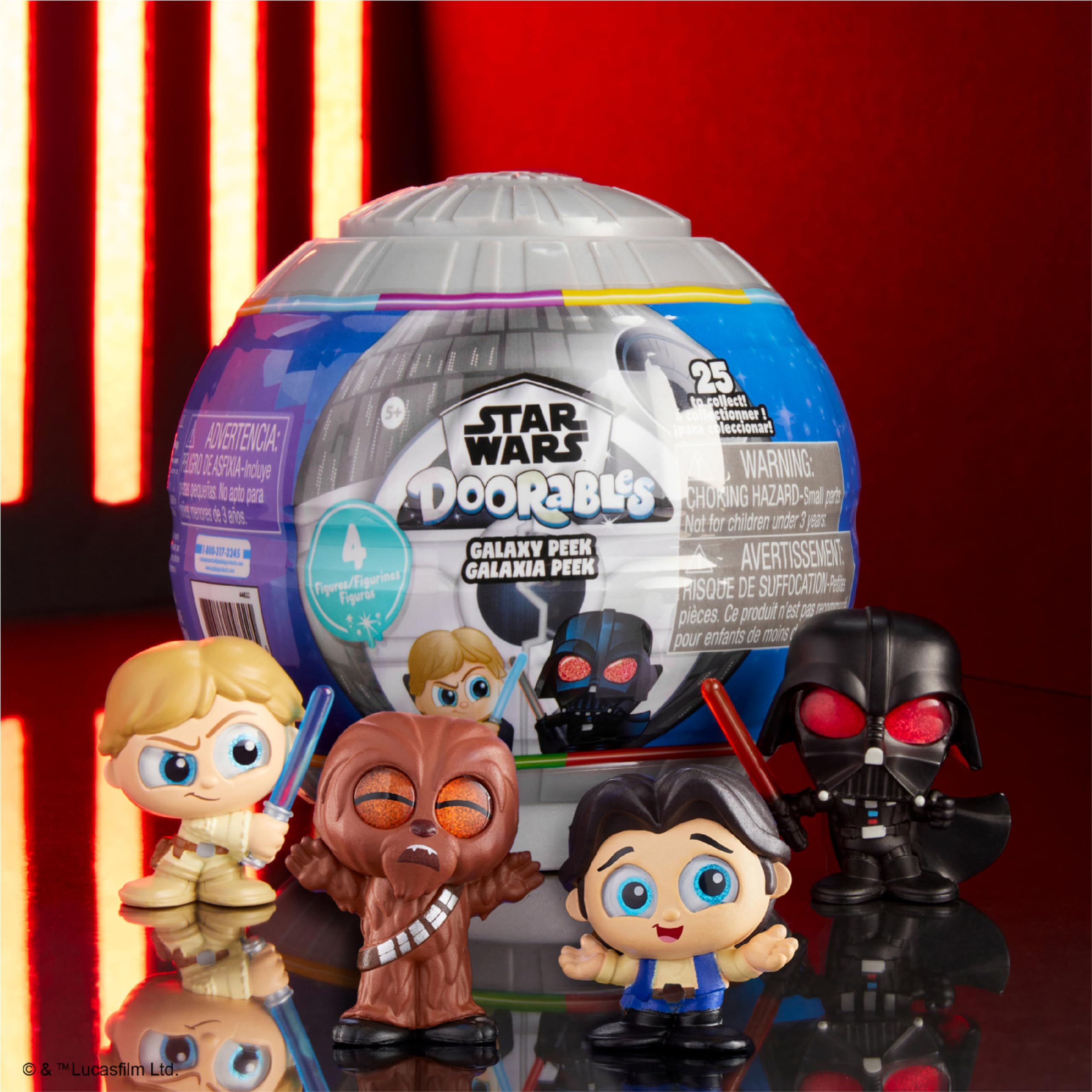 Just Play STAR WARS™ Doorables Collectible Figures Blind Bag - 4 Mini Figures with Death Star Display Capsule, Ages 5+ 5