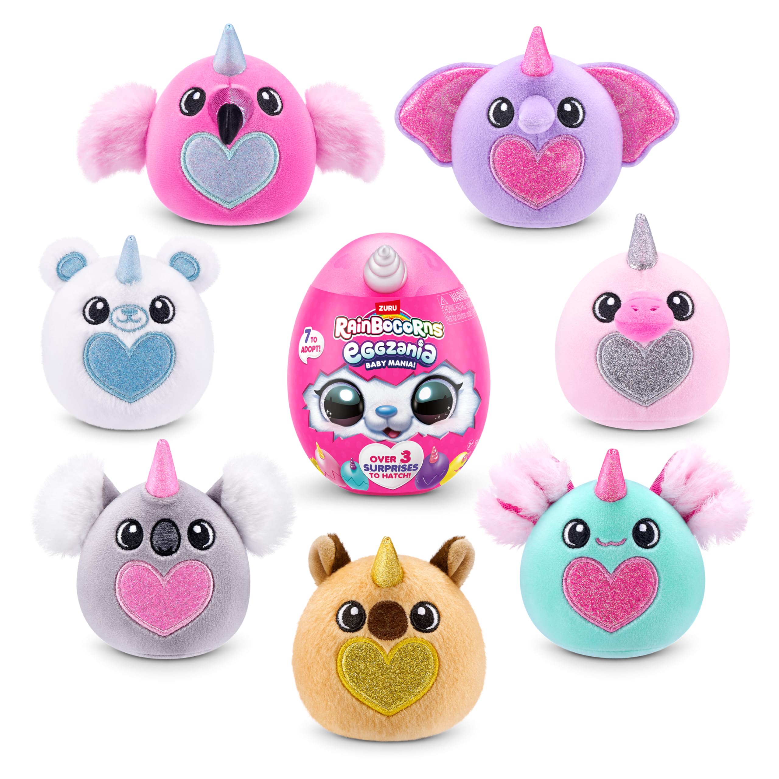 Rainbocorns Eggzania Baby Mania Plush Surprise Unboxing - 3-Pack Collectible Plush Toys 5