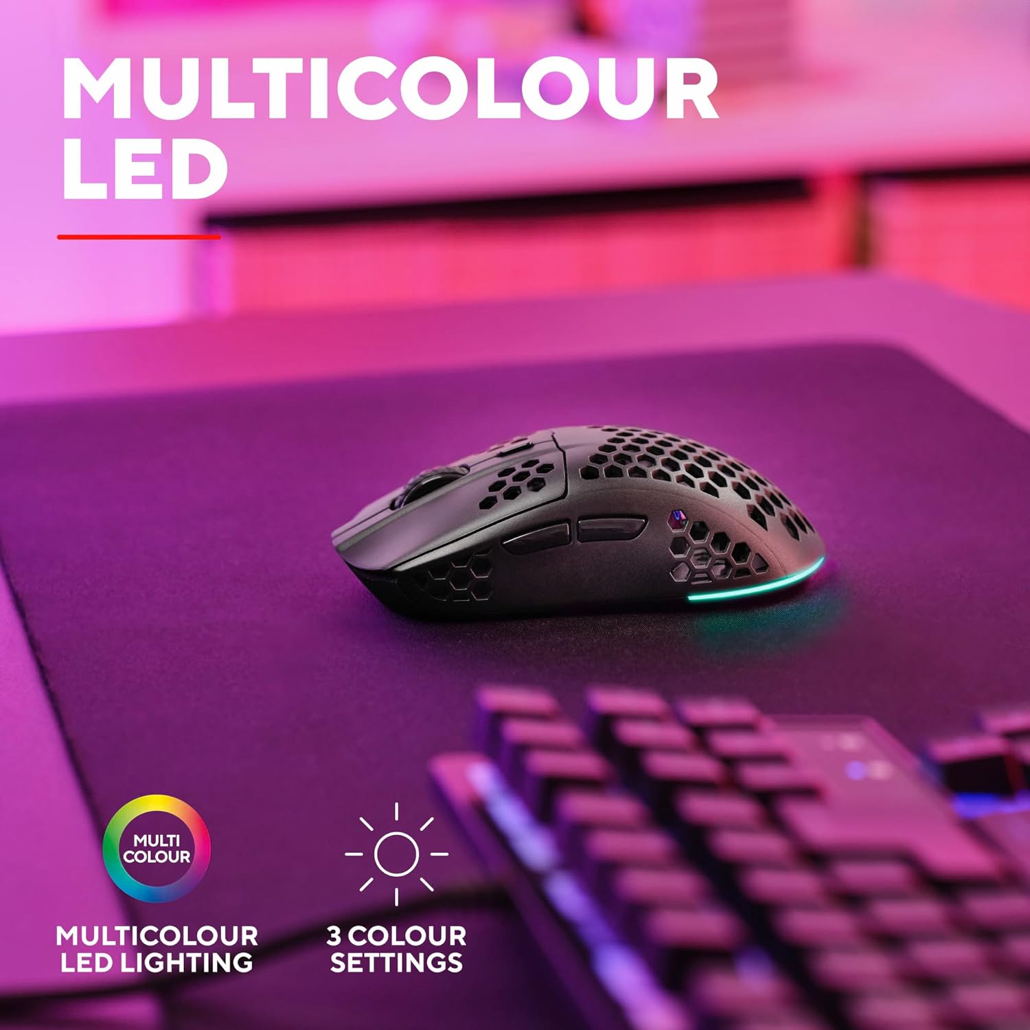 Trust Gaming GXT 929 Helox Wireless Gaming Mouse – Ultra-Light 75g with RGB, 2.4 GHz, Rechargeable, 80-Hour Battery 12