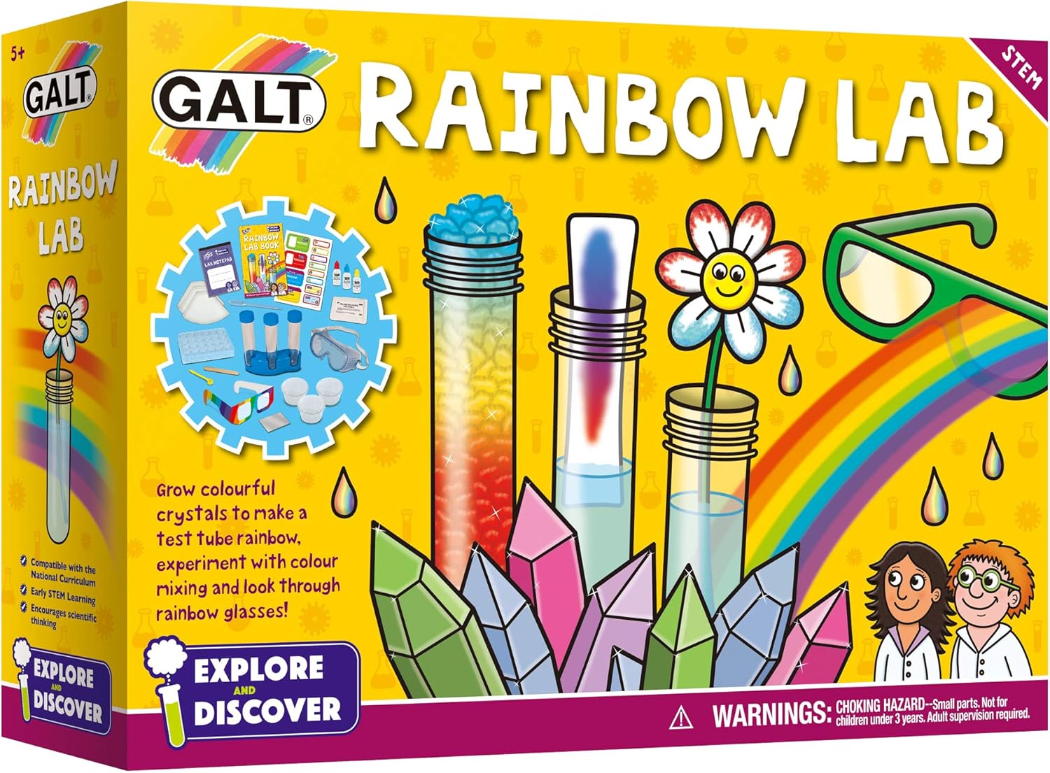 Galt Toys Rainbow Lab Science Kit - STEM Experiments for Kids Ages 5-10 11