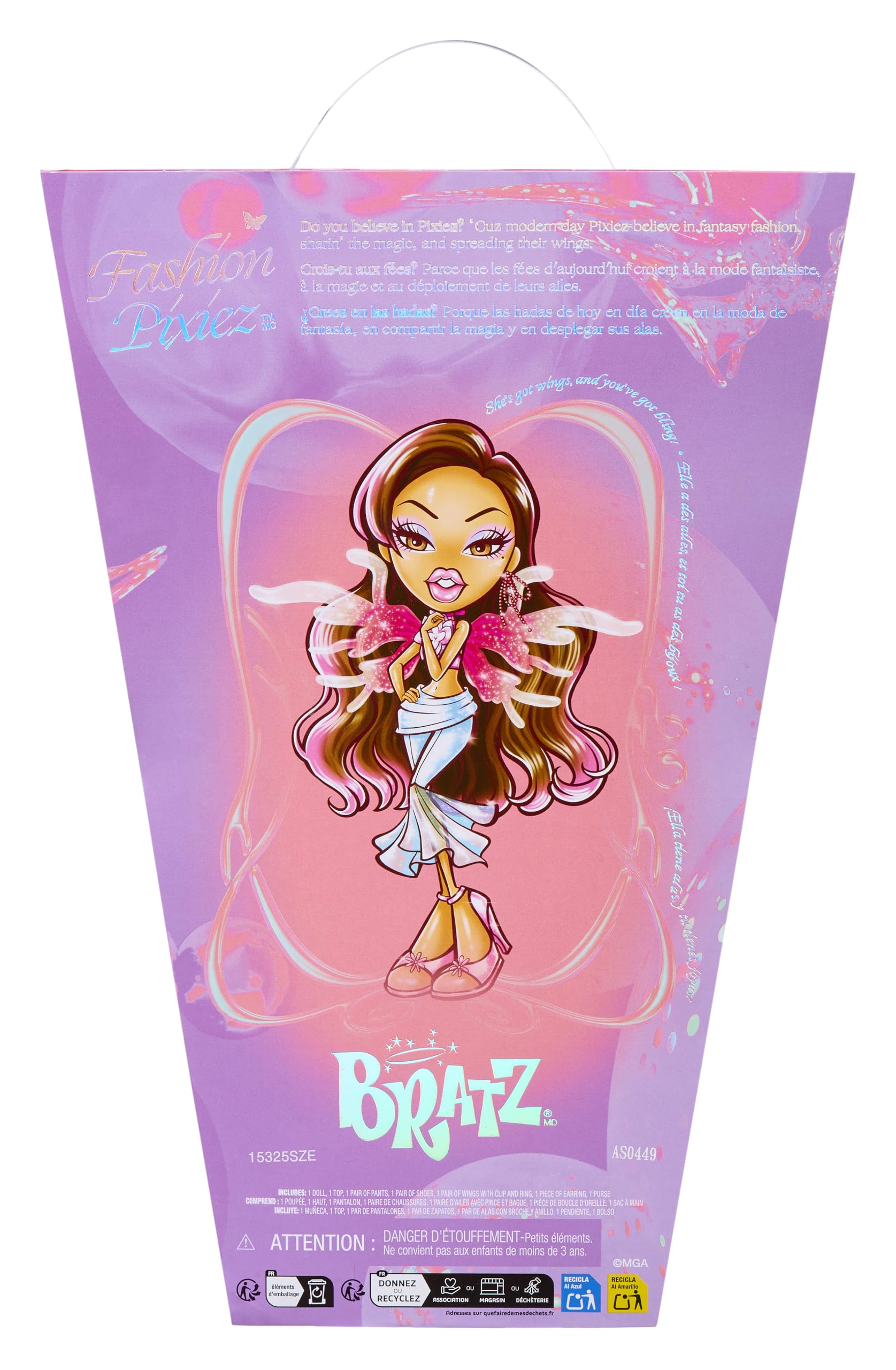 Bratz Fashion Pixiez Yasmin - Collectible Fantasy Doll with Transformable Wings, Real Fashions & Accessories 7