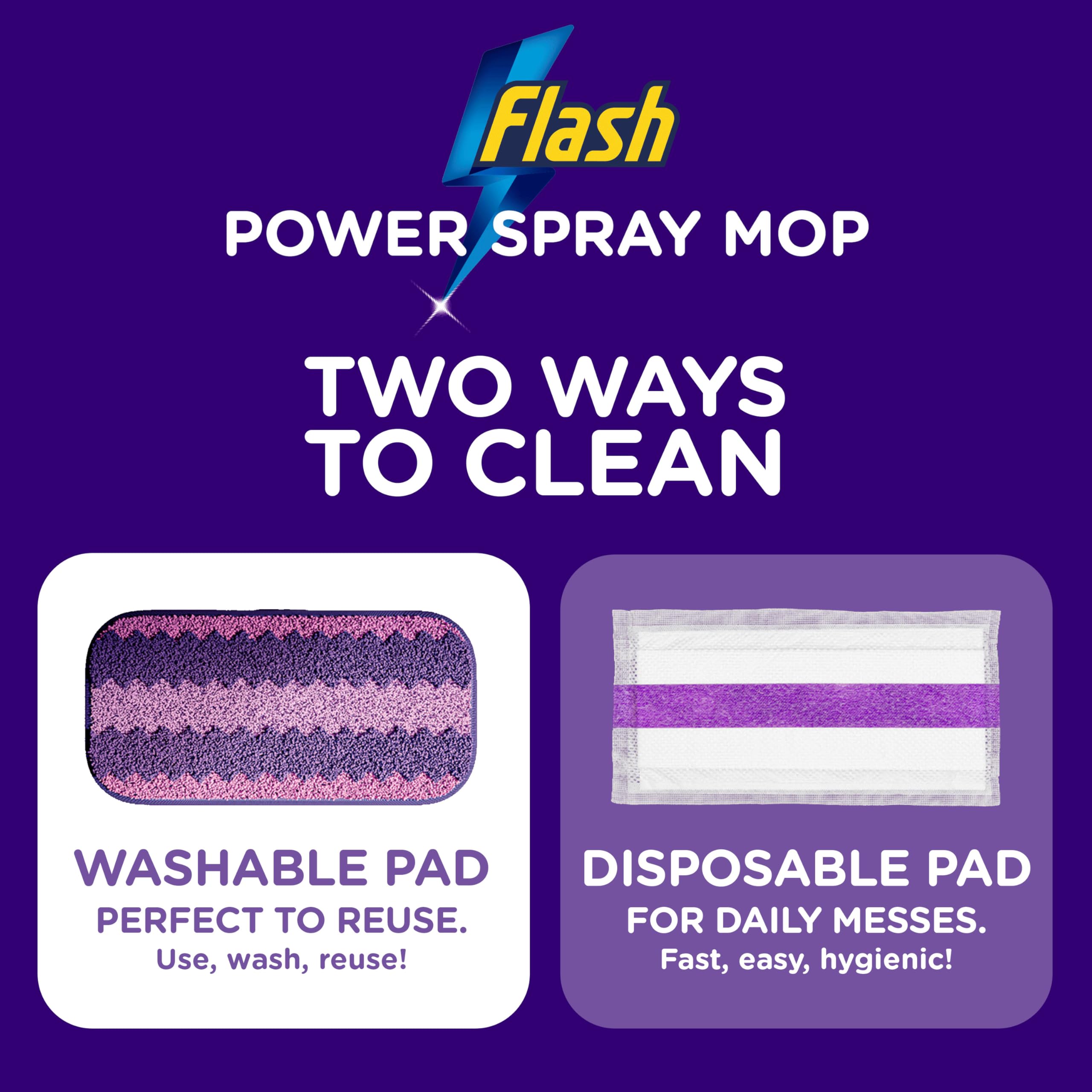 Flash Powermop Bodenreiniger-Starter-Set – Sprühmopp mit waschbarem Mikrofaser-Pad 13