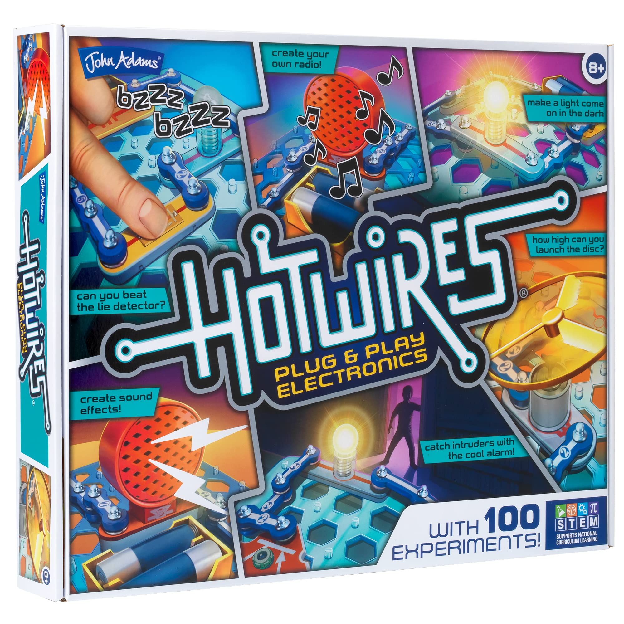 Hot Wires Electronics Kit - 100 Experiments for Kids 8+ 10