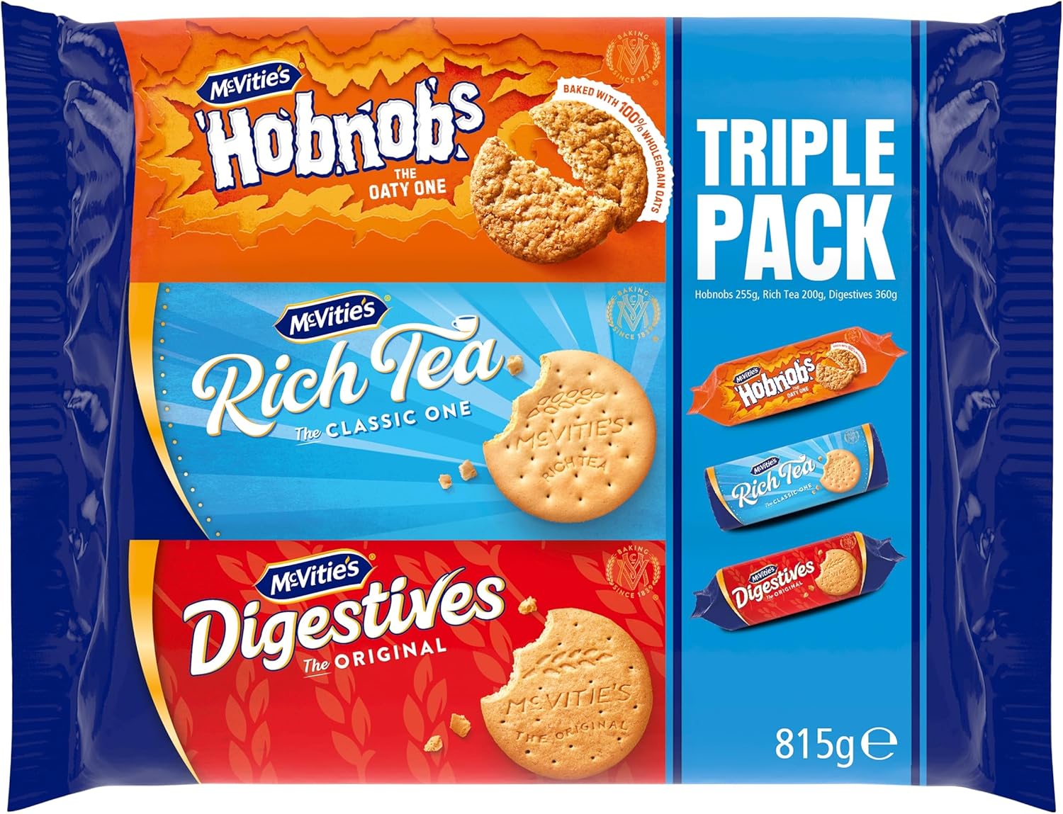 McVitie's Selection Triple Pack - Original Digestives, Rich Tea & HobNobs Biscuits 4